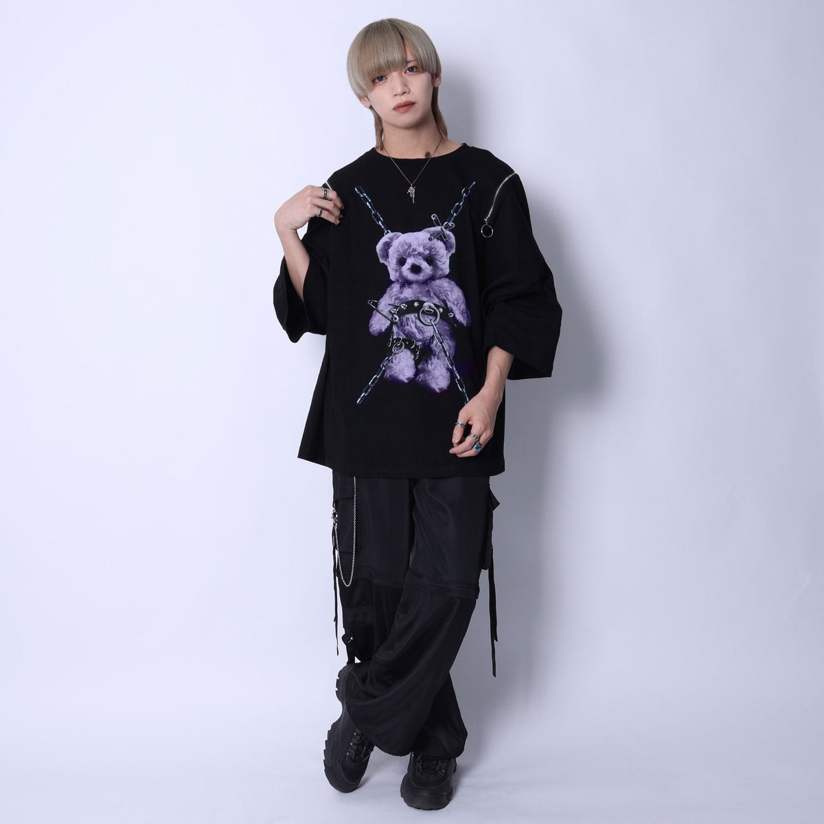 Tied BearプリントZIPTシャツ– A AM STUDIO