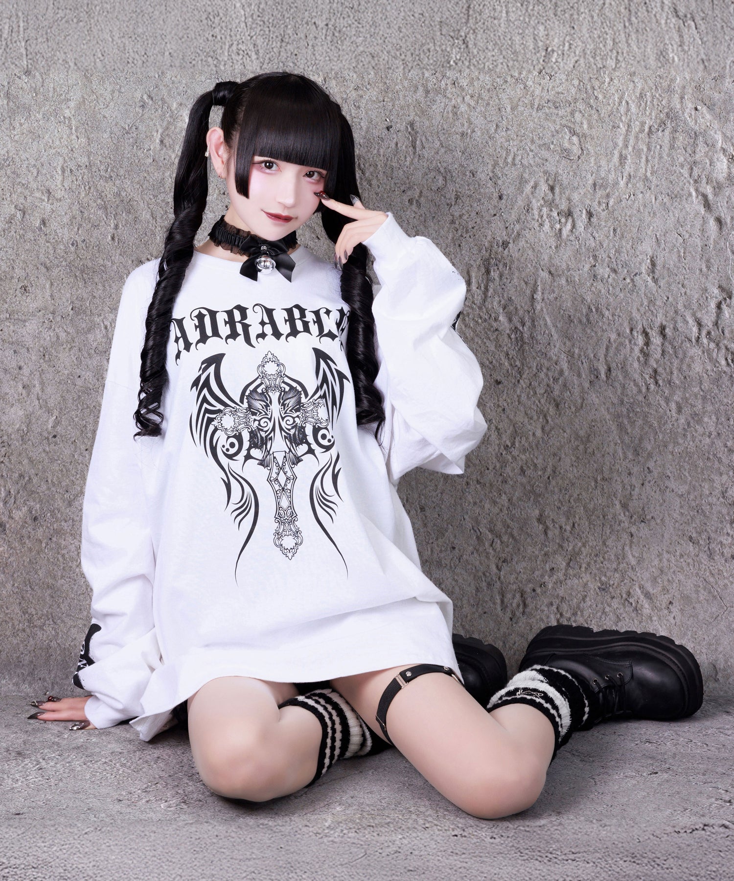 ボーダーレッグウォーマー