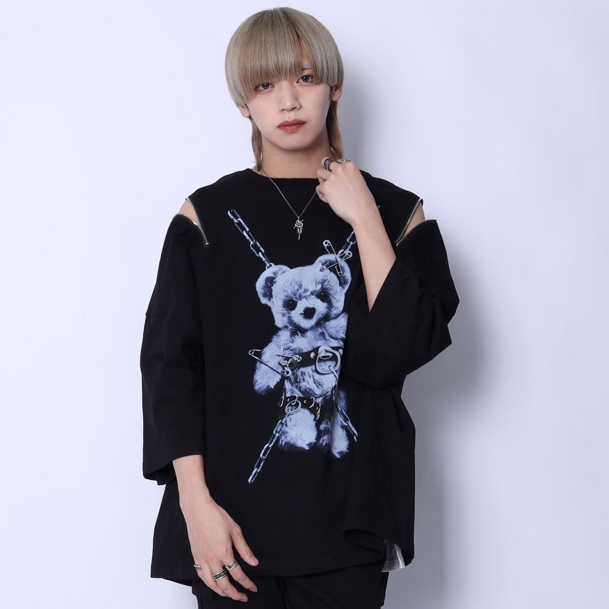 Tied BearプリントZIPTシャツ– A AM STUDIO