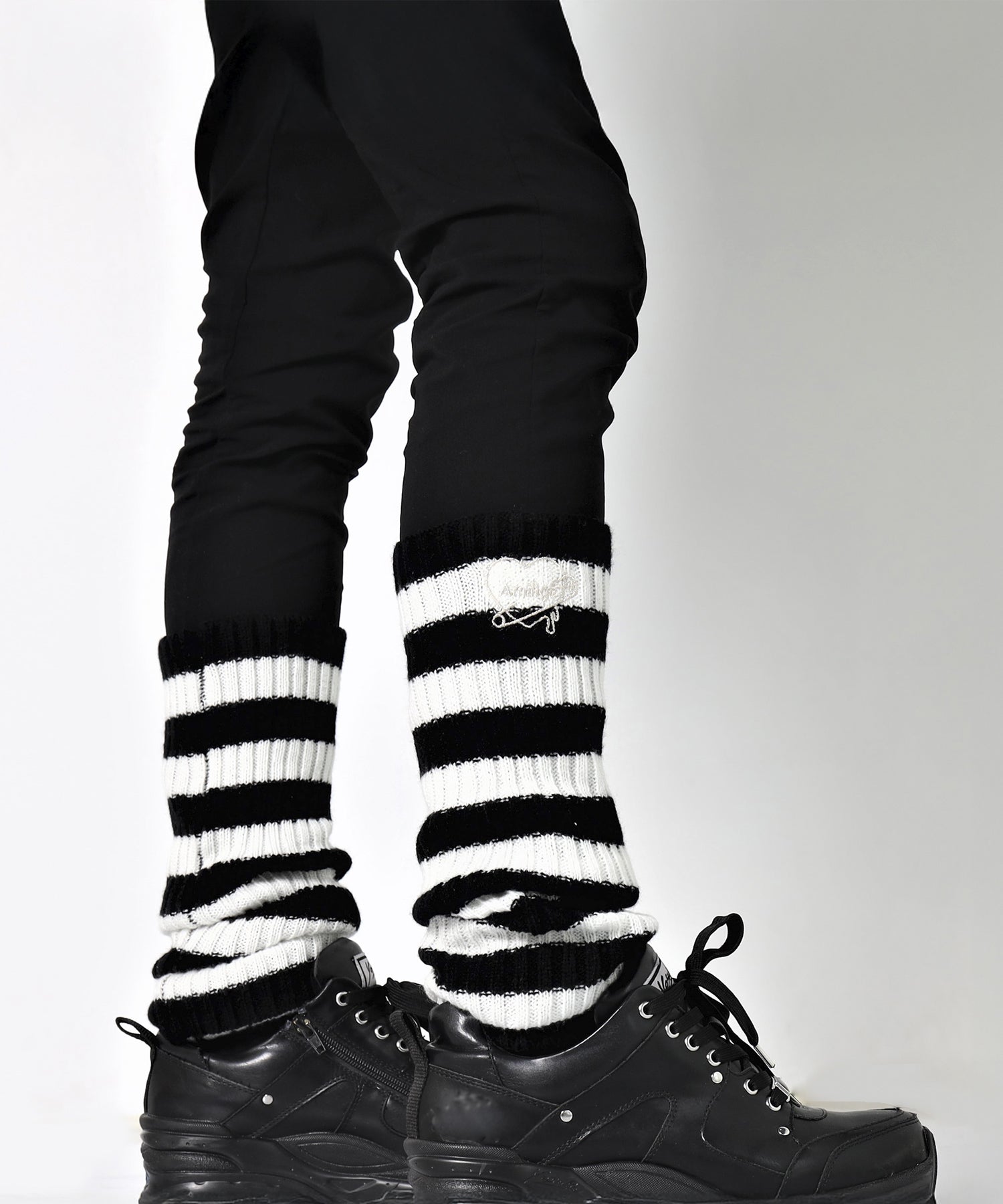 ボーダーレッグウォーマー