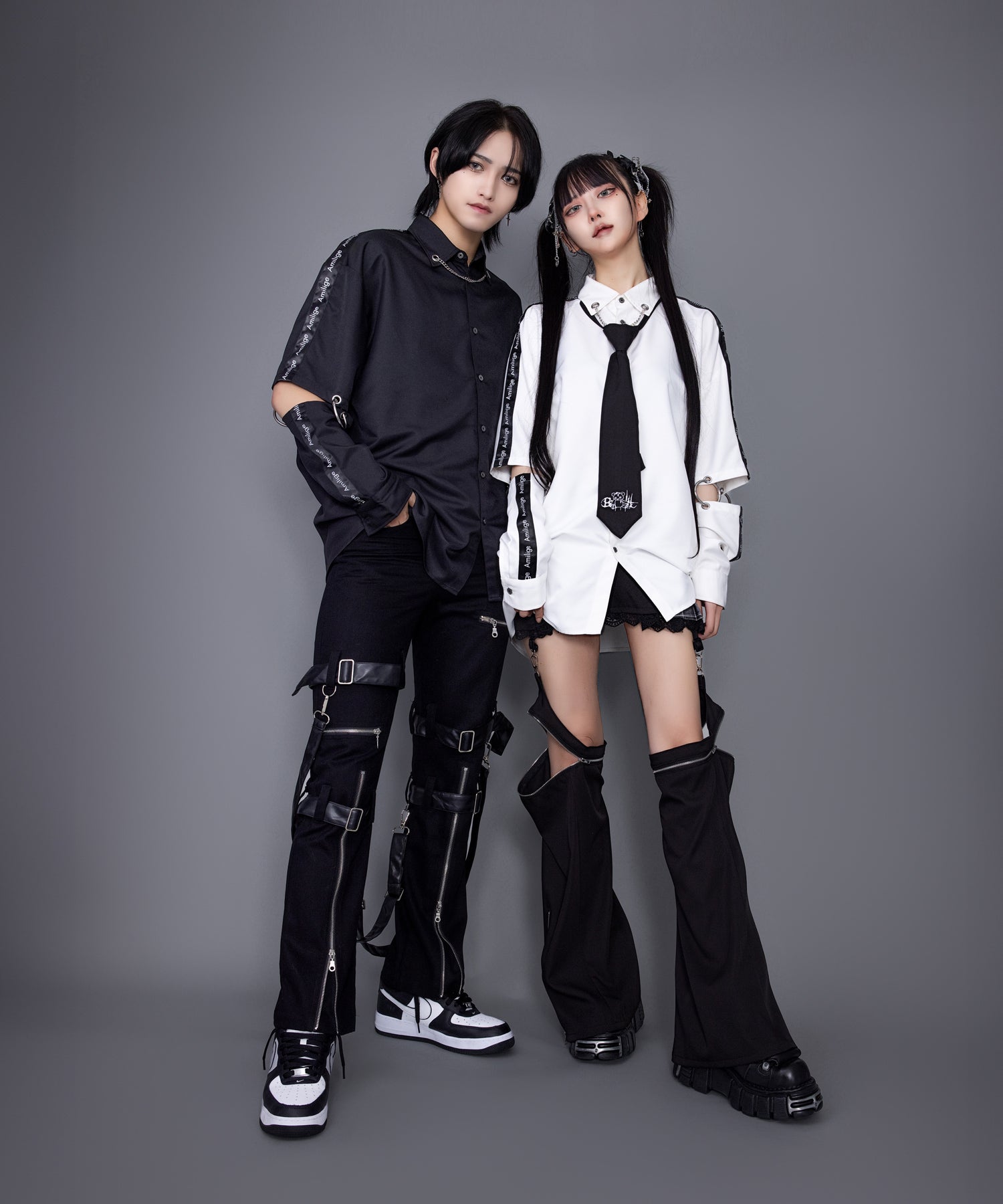 袖リングウイングプリントシャツ