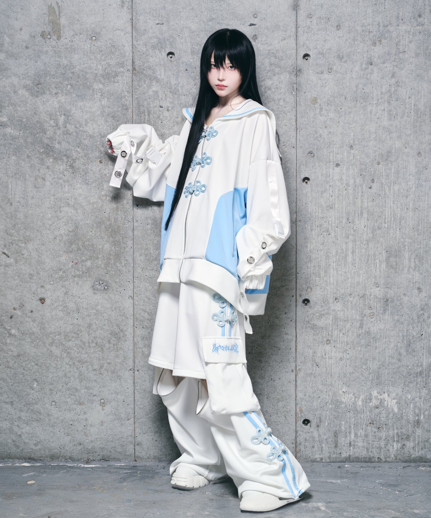 チャイナボタン付き2WAYパンツ