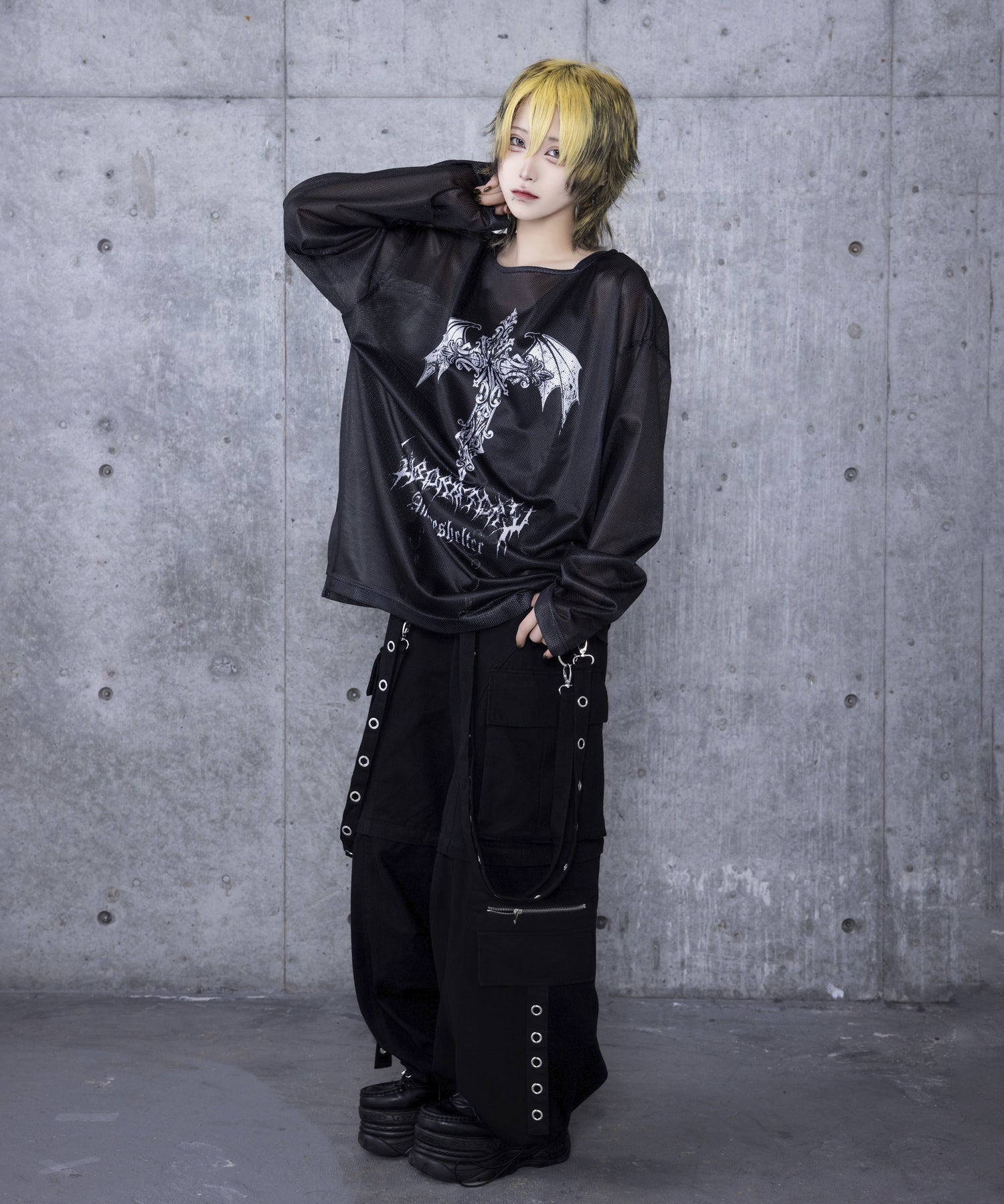 コウモリクロスプリントメッシュロンT