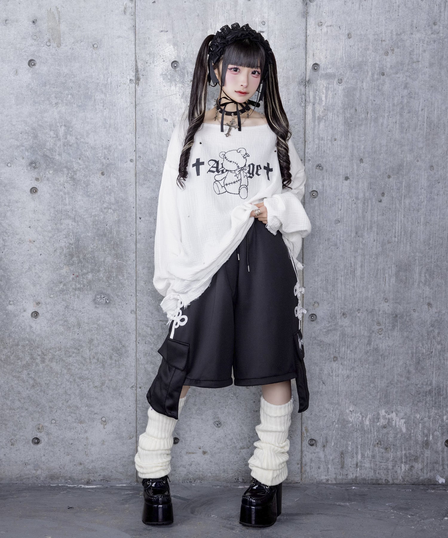 チャイナボタン付き2WAYパンツ