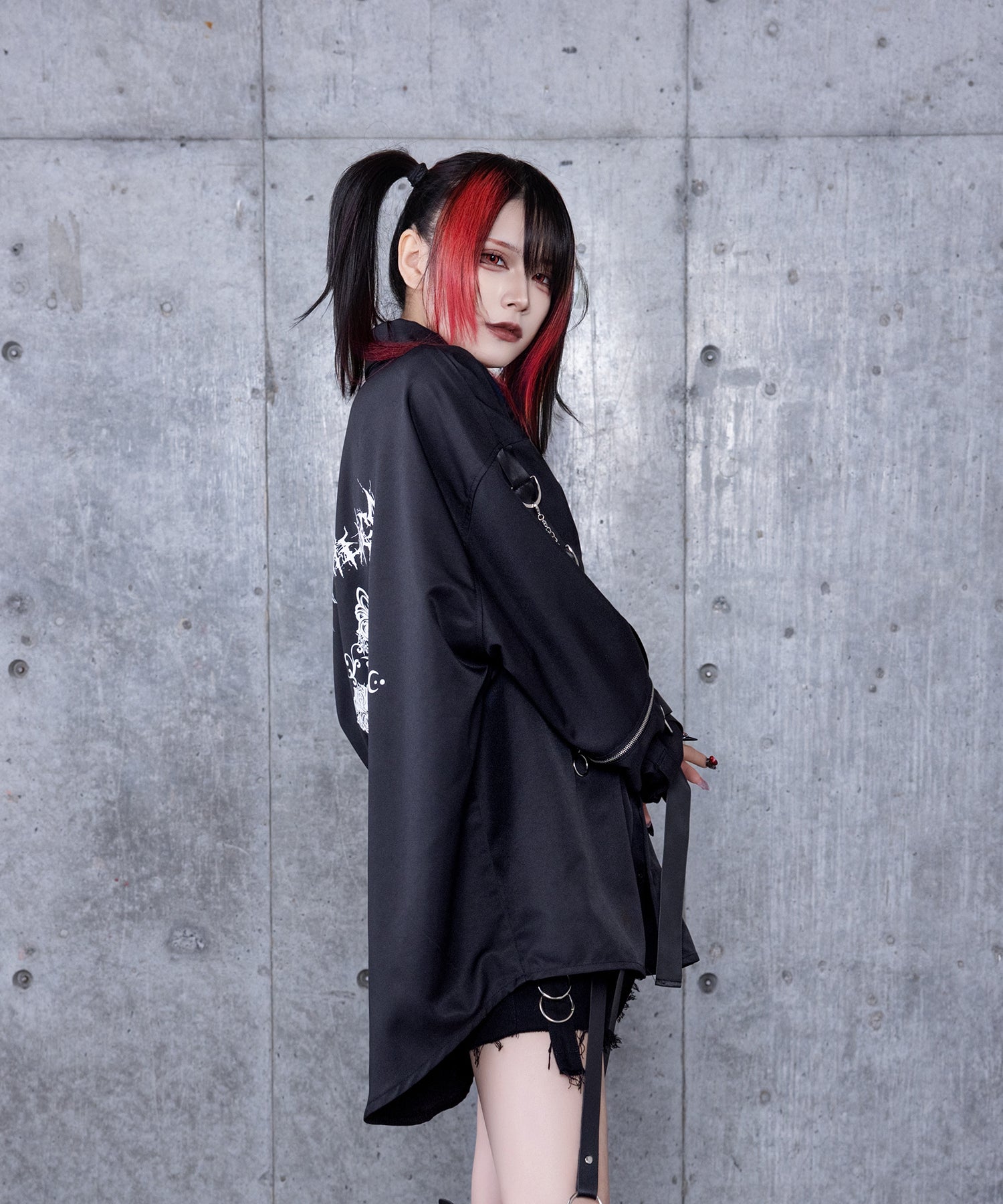 クロスロゴプリント袖リングシャツ