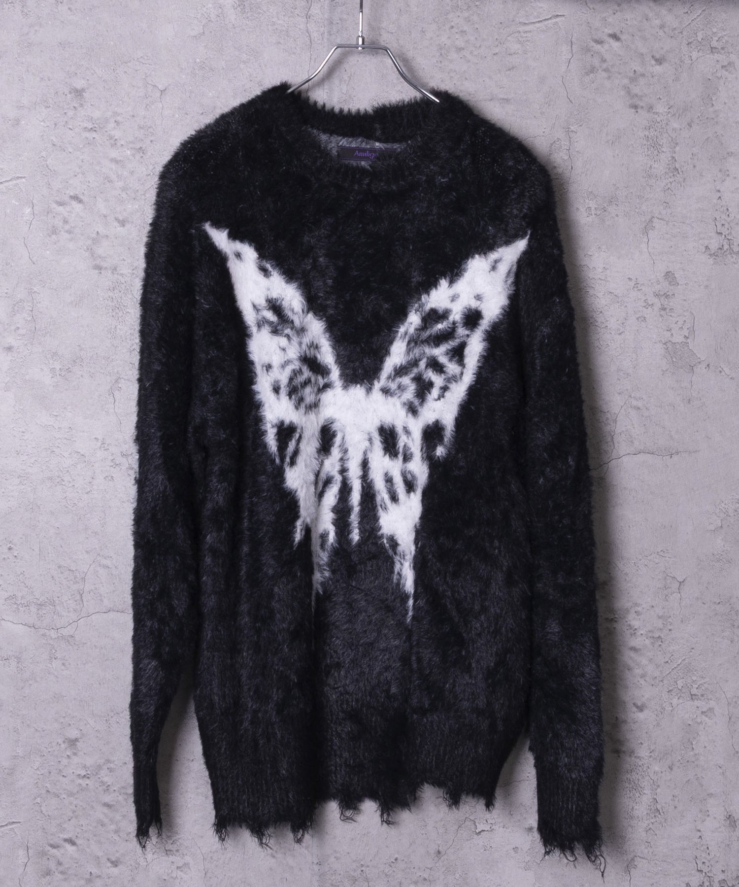 バタフライジャカードシャギーニット