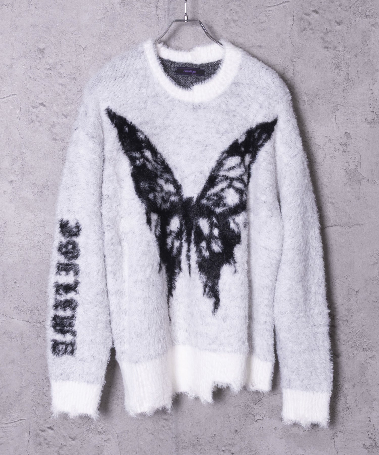 バタフライジャカードシャギーニット