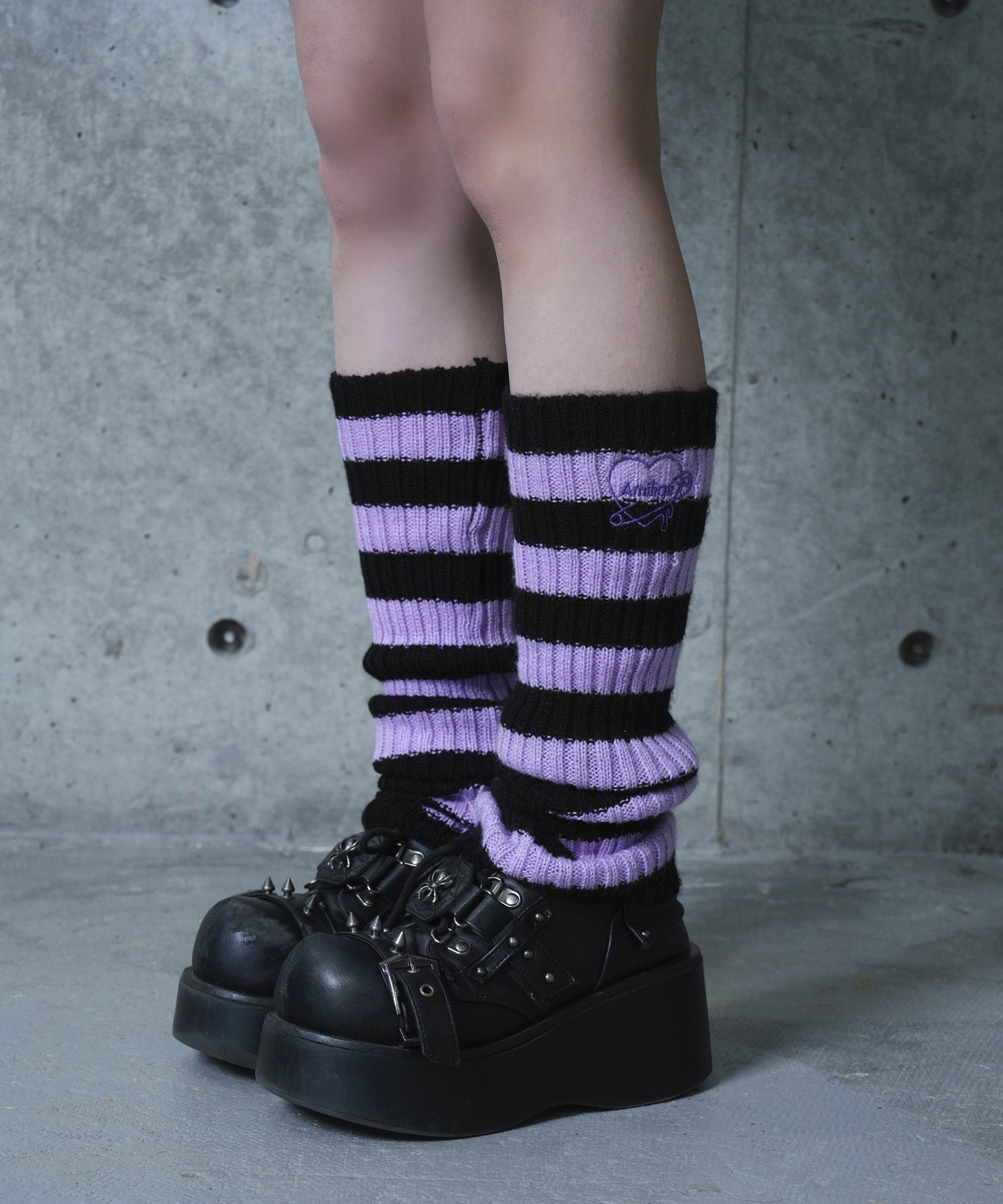 ボーダーレッグウォーマー