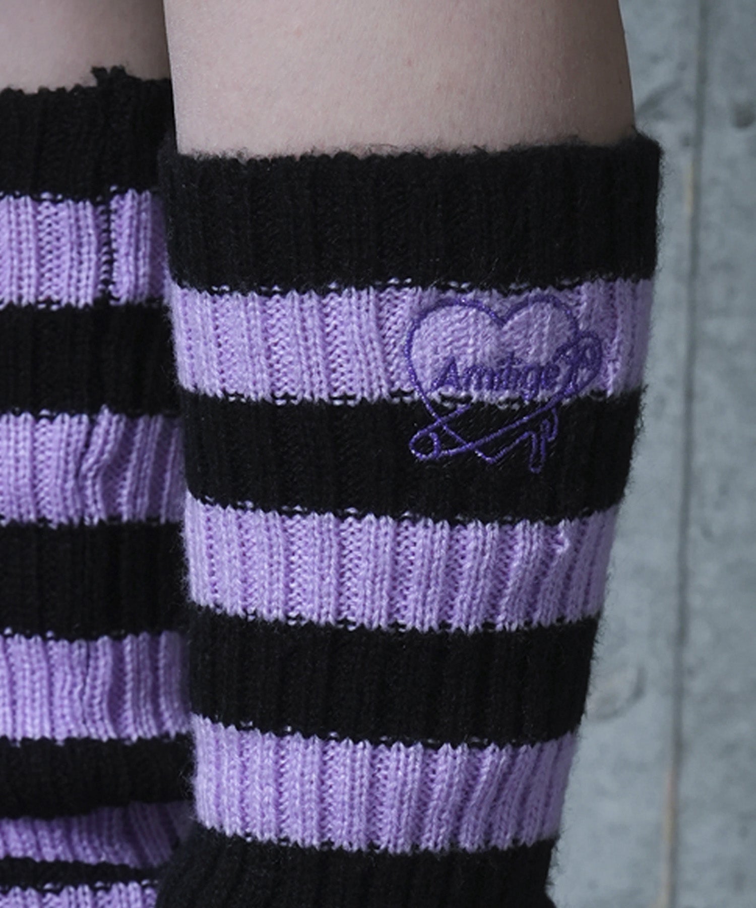 ボーダーレッグウォーマー