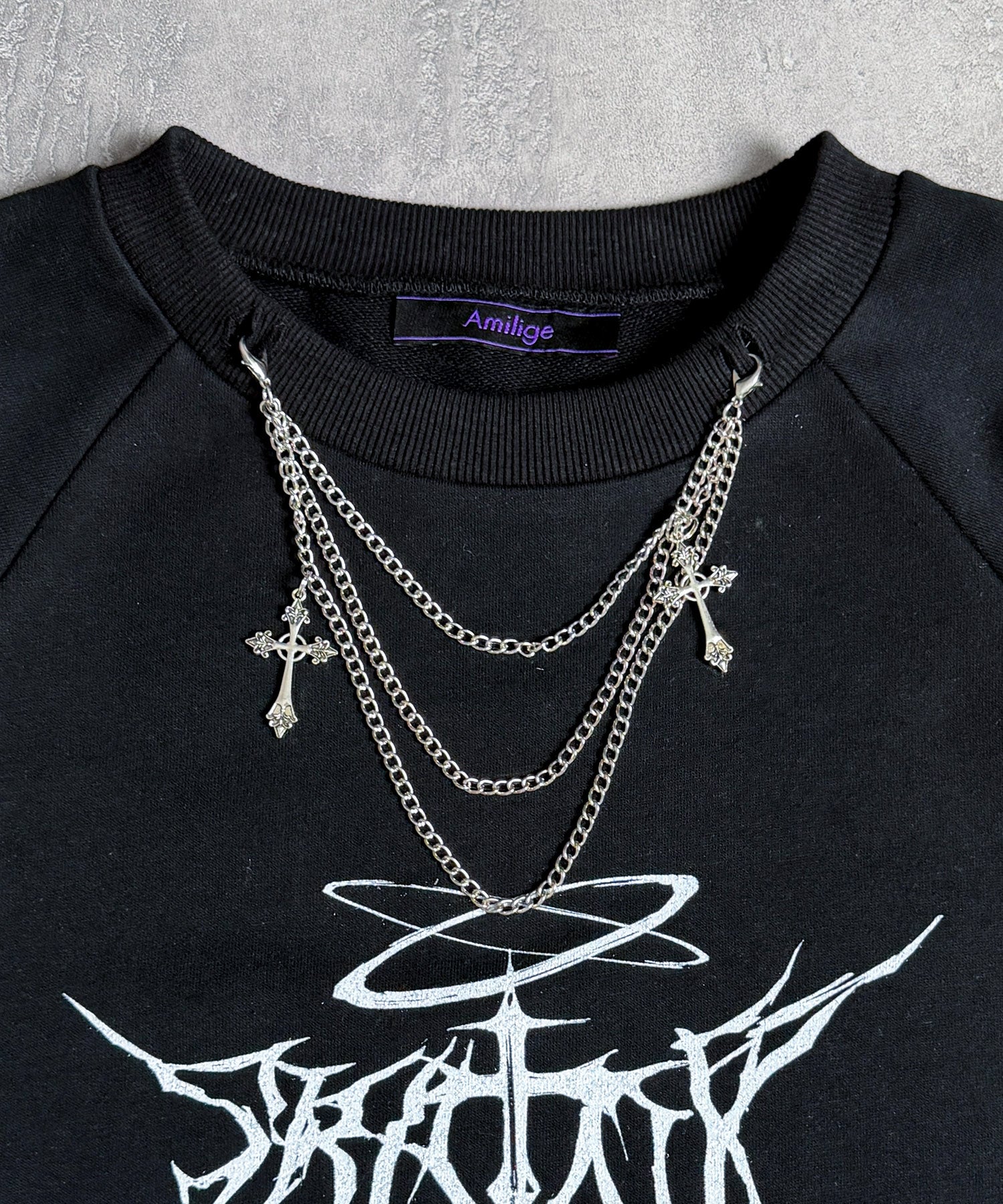 Bear  who lost loveプリントスウェット