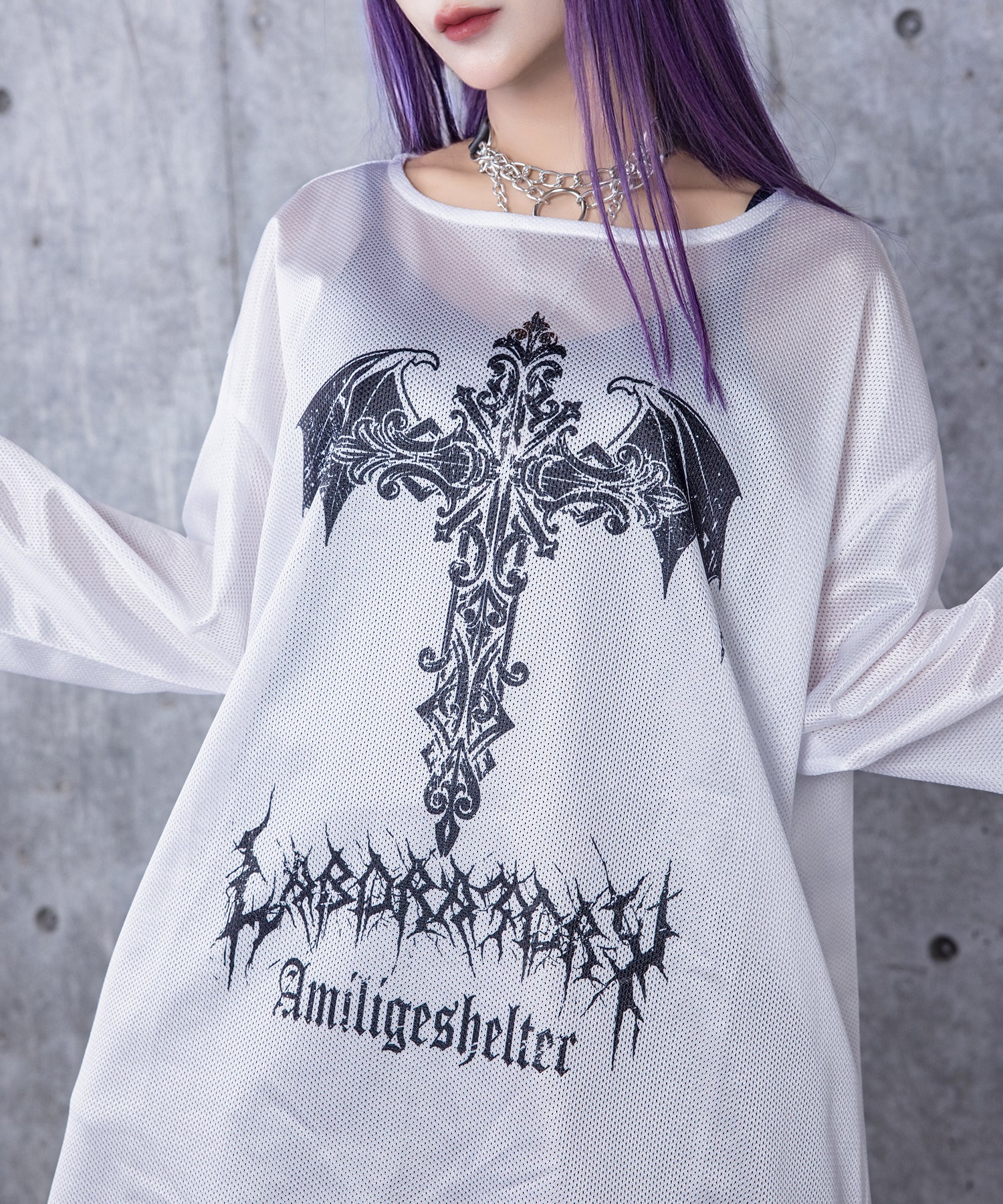 コウモリクロスプリントメッシュロンT