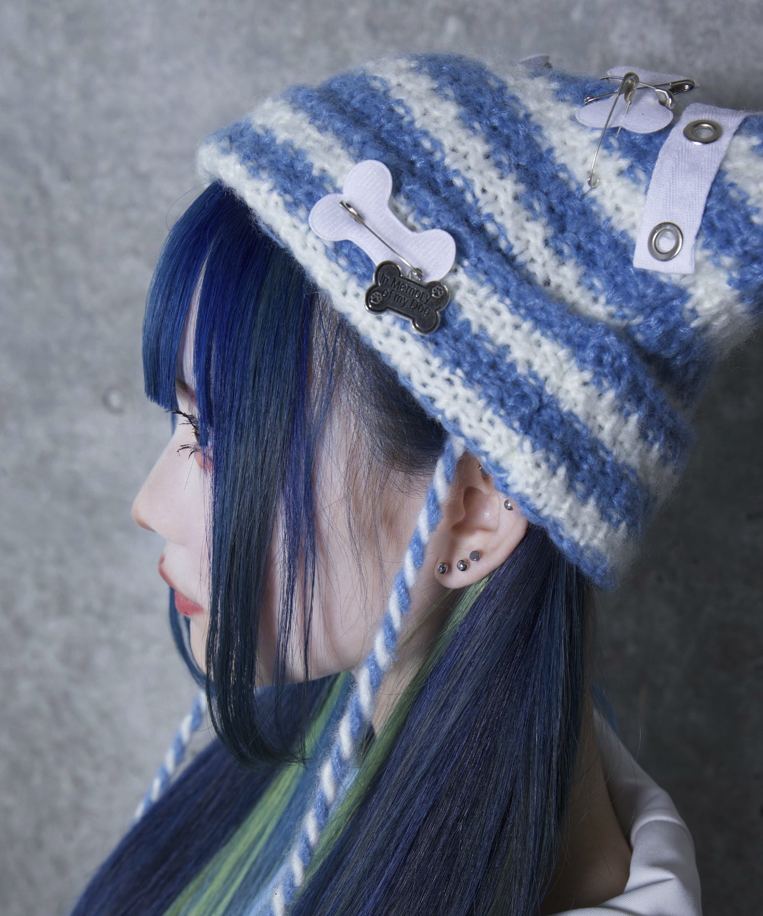 【Asheri-アシェリ-】ネコ耳ボーダーニット帽