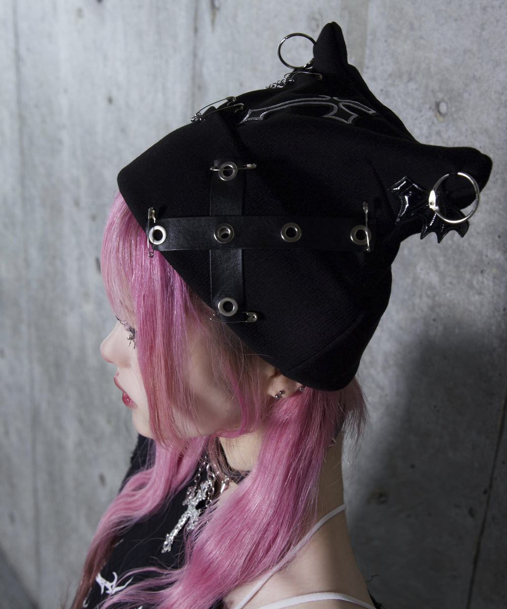 Asheri-アシェリ-】ネコ耳クロスチェーンニット帽– A AM STUDIO
