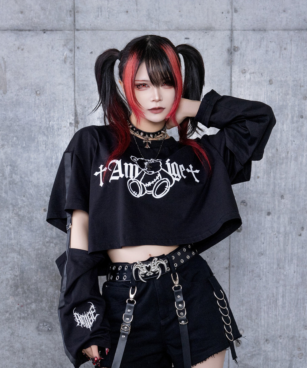 amilige アミリージュ ツギハギベアプリントクロップドトップス　トップス 26_e07a457b-b8b9-4b50-b8e4-