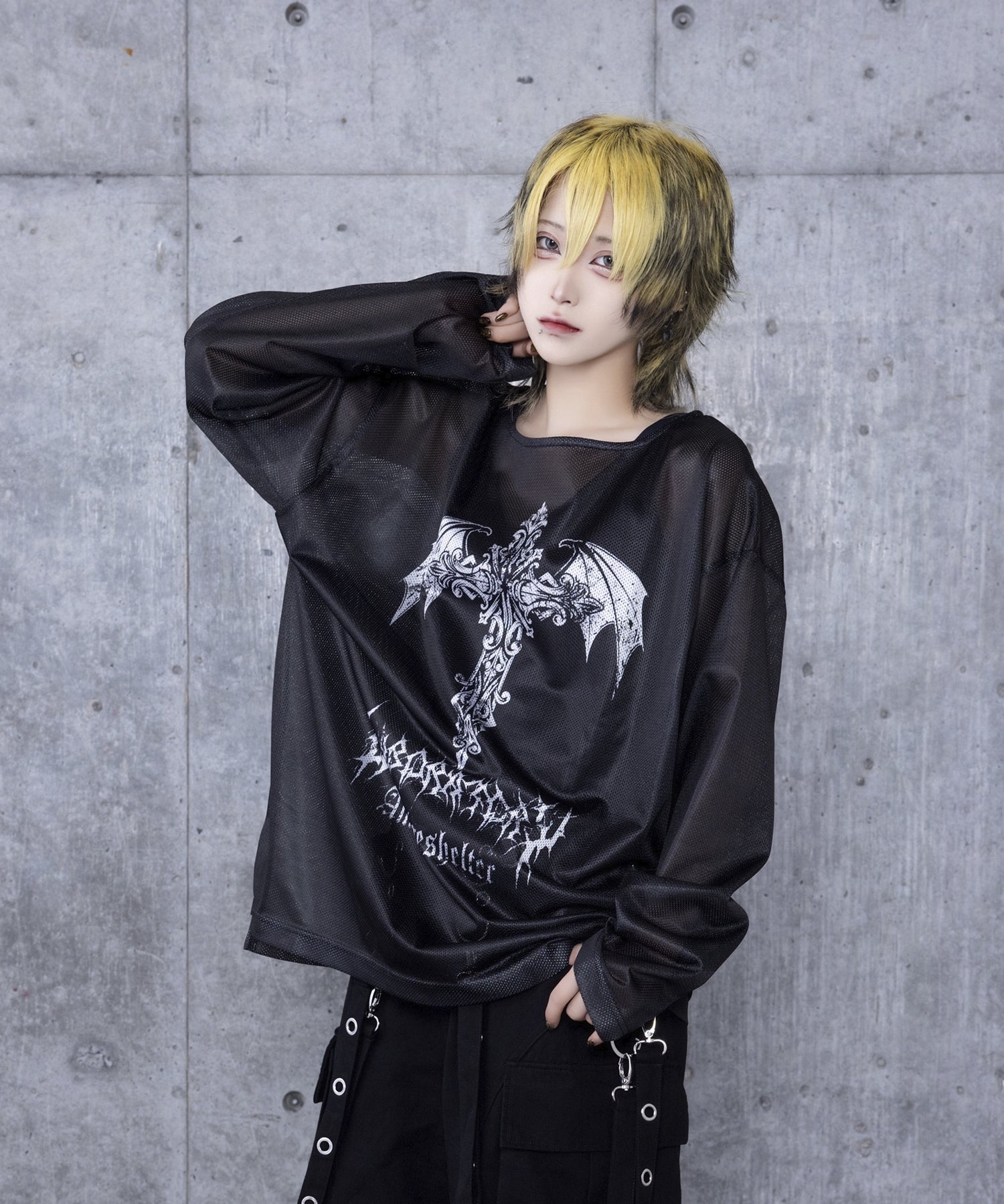 コウモリクロスプリントメッシュロンT