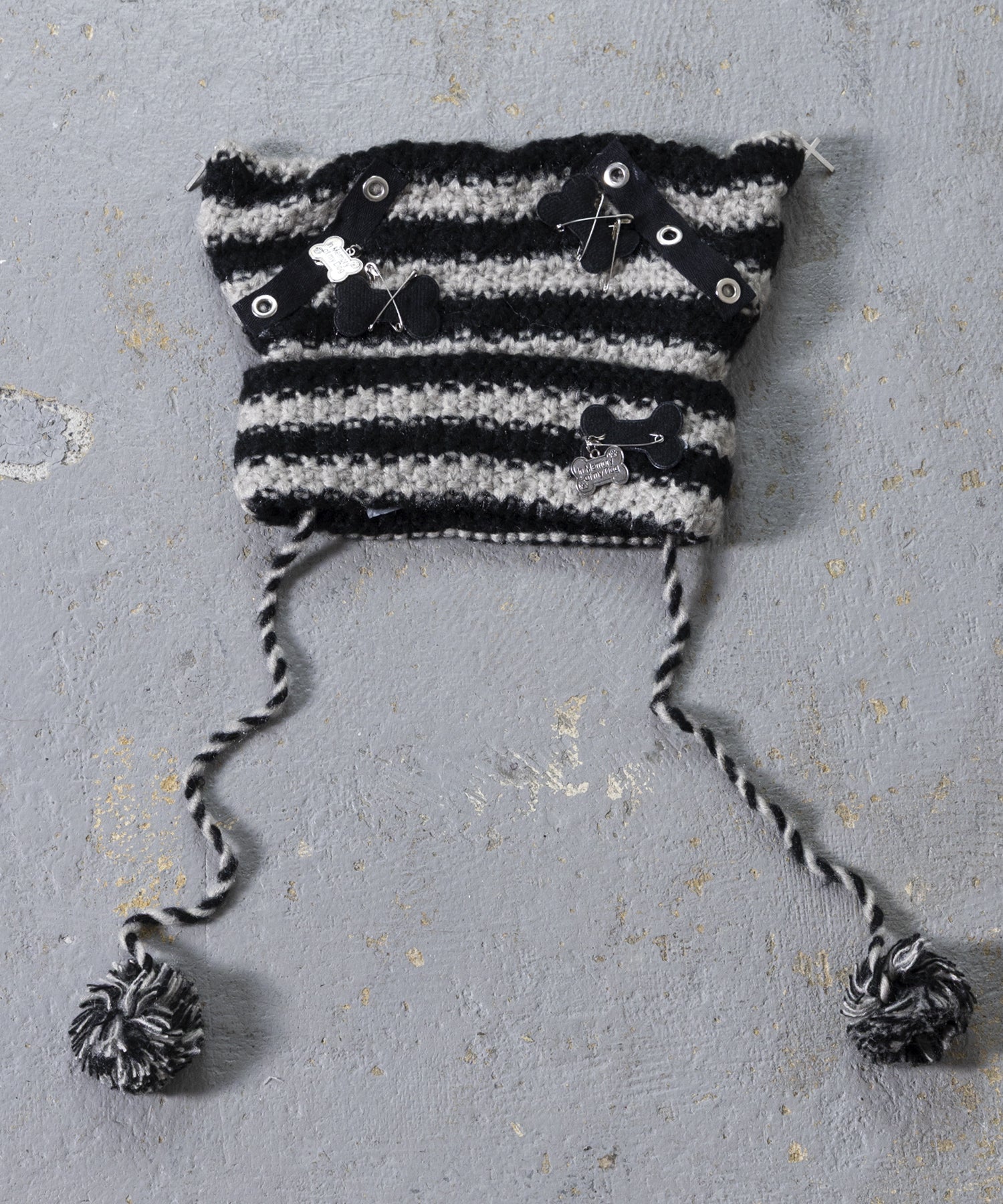 【Asheri-アシェリ-】ネコ耳ボーダーニット帽