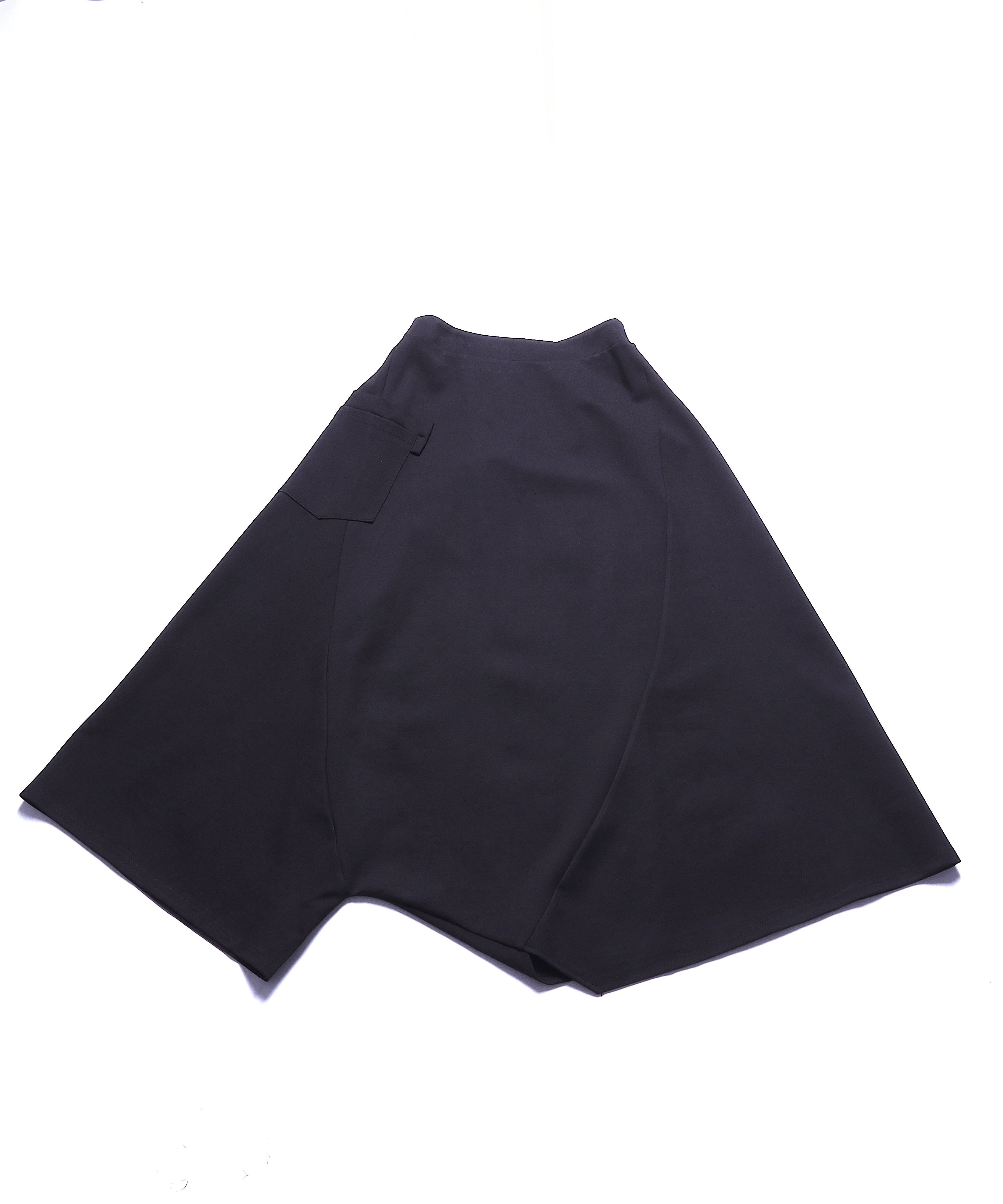 Asymmetry wide sarouel pants