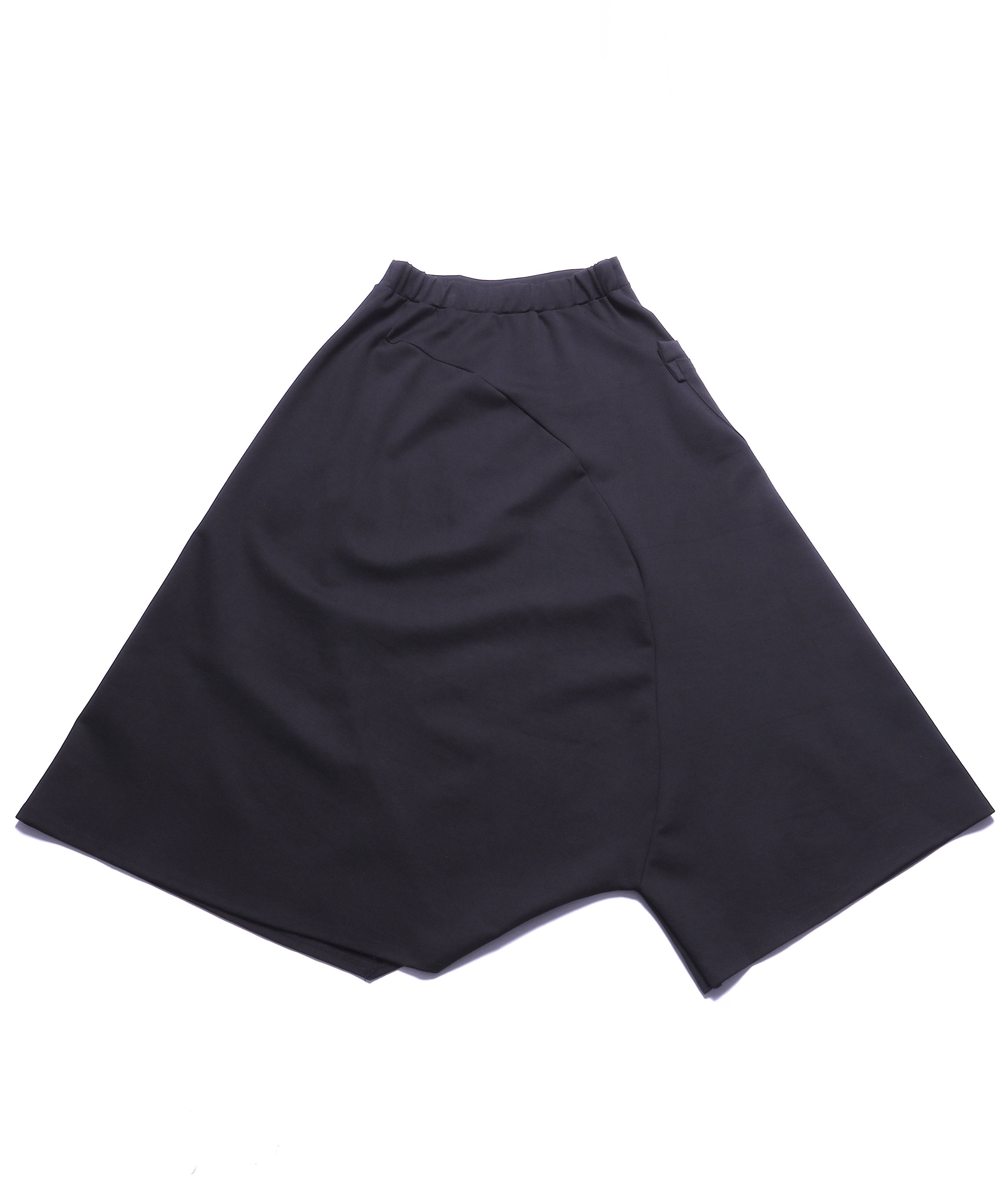Asymmetry wide sarouel pants