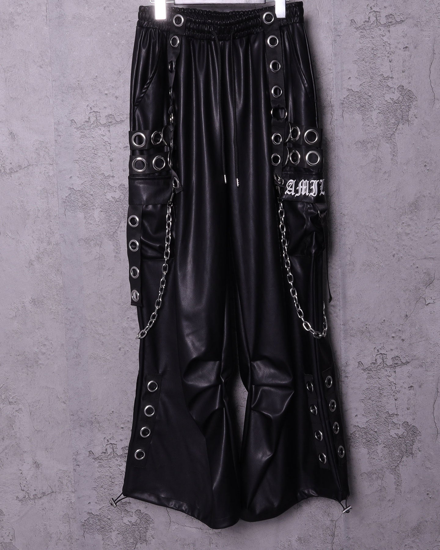 PUサスペンダージョガーパンツ