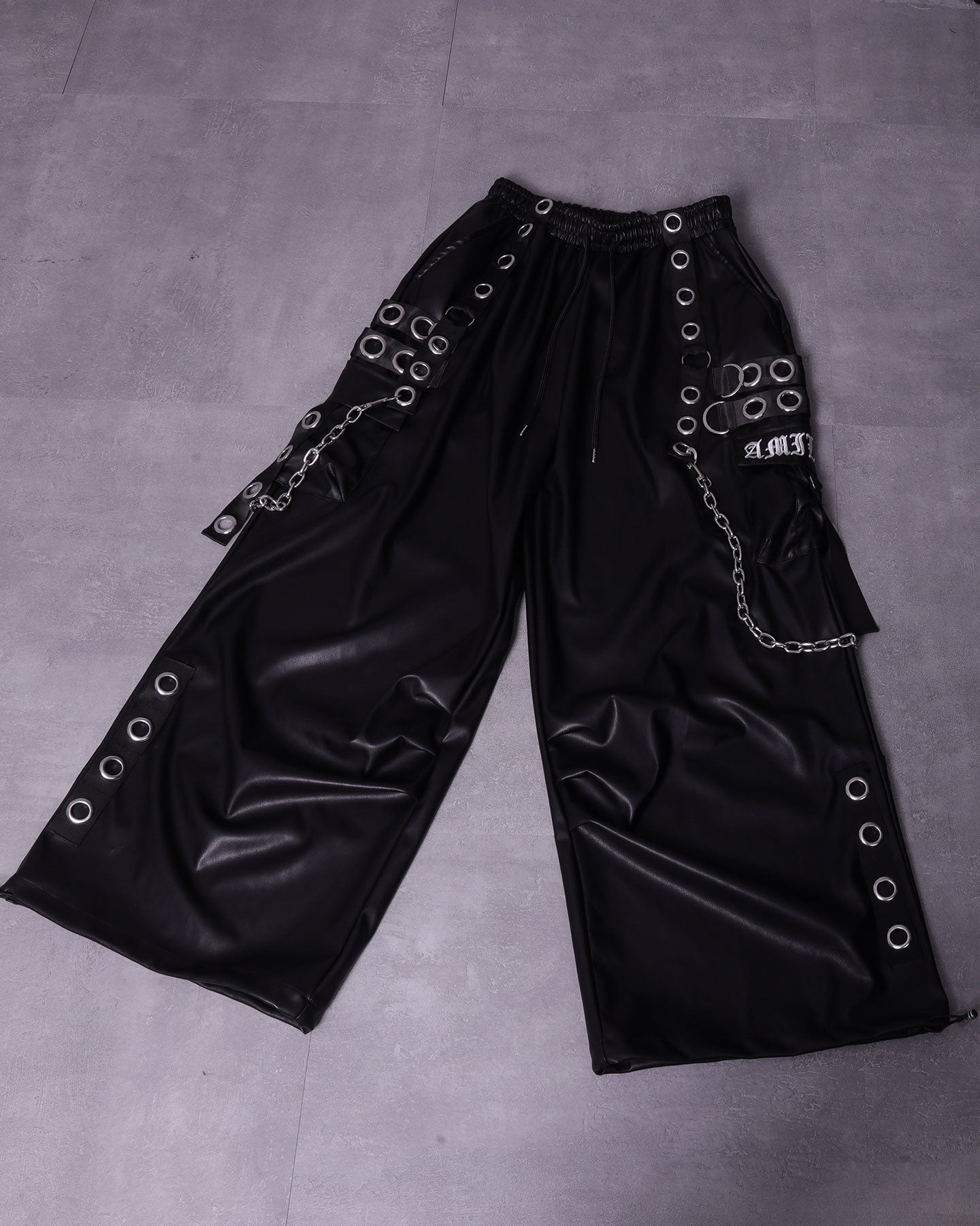 PUサスペンダージョガーパンツ