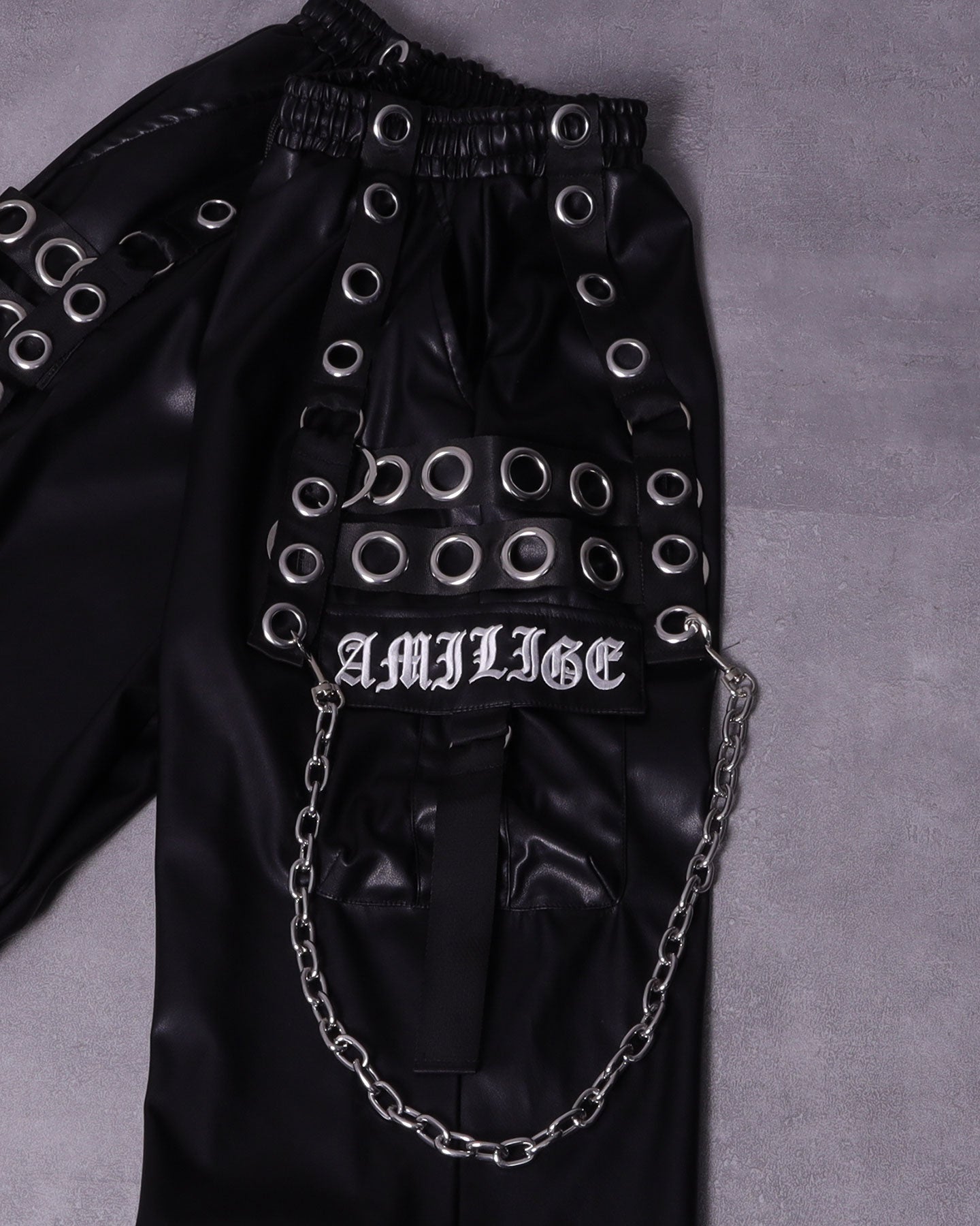 PUサスペンダージョガーパンツ