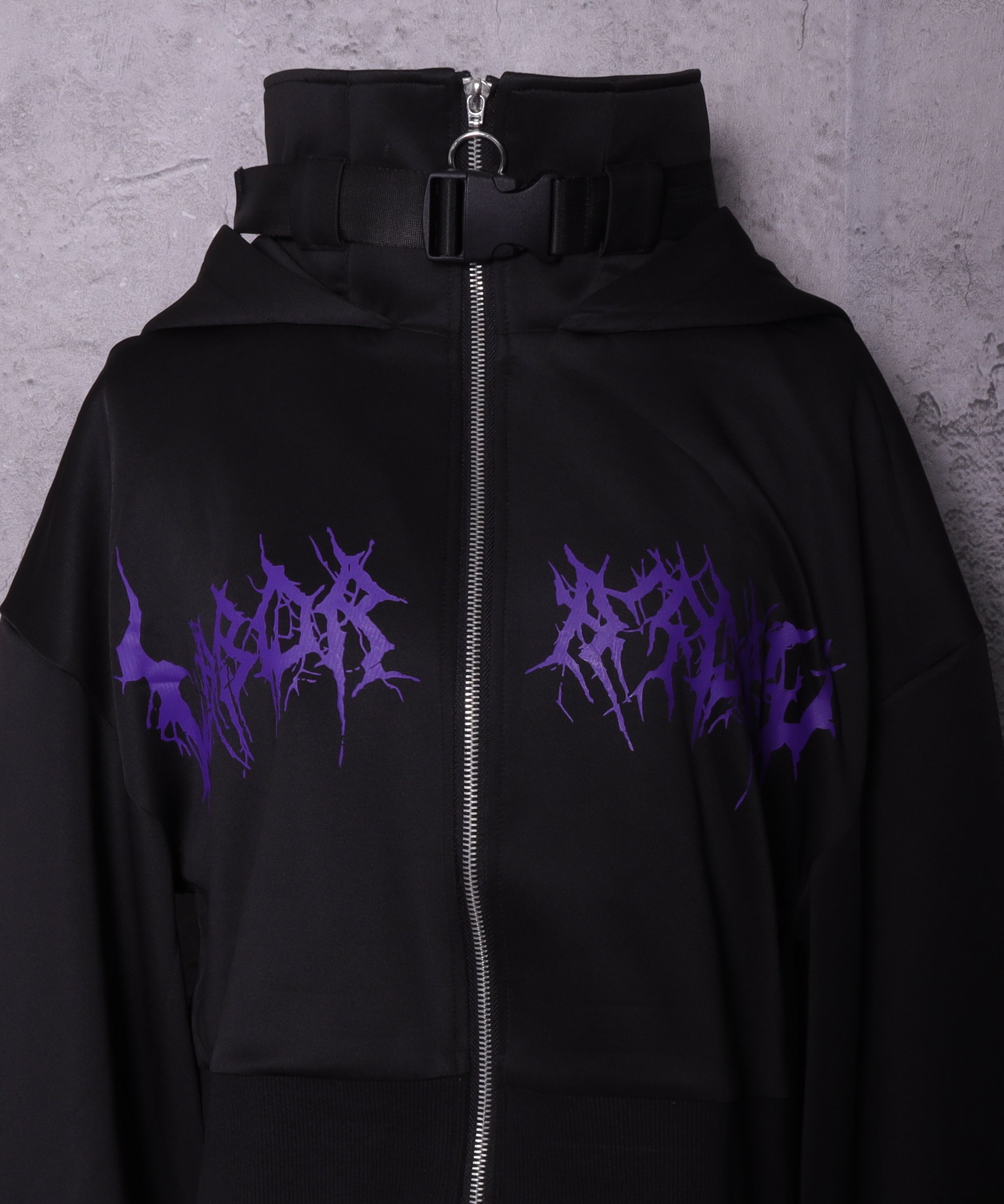 ショートZIPベルトハーネス付きパーカー