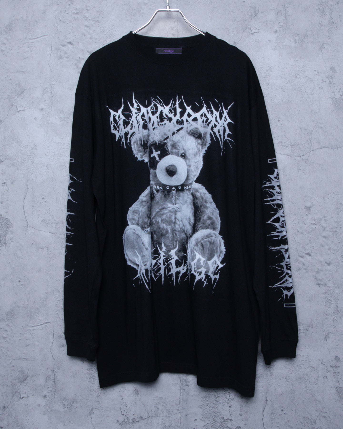 Toxic TeddyプリントロングTシャツ