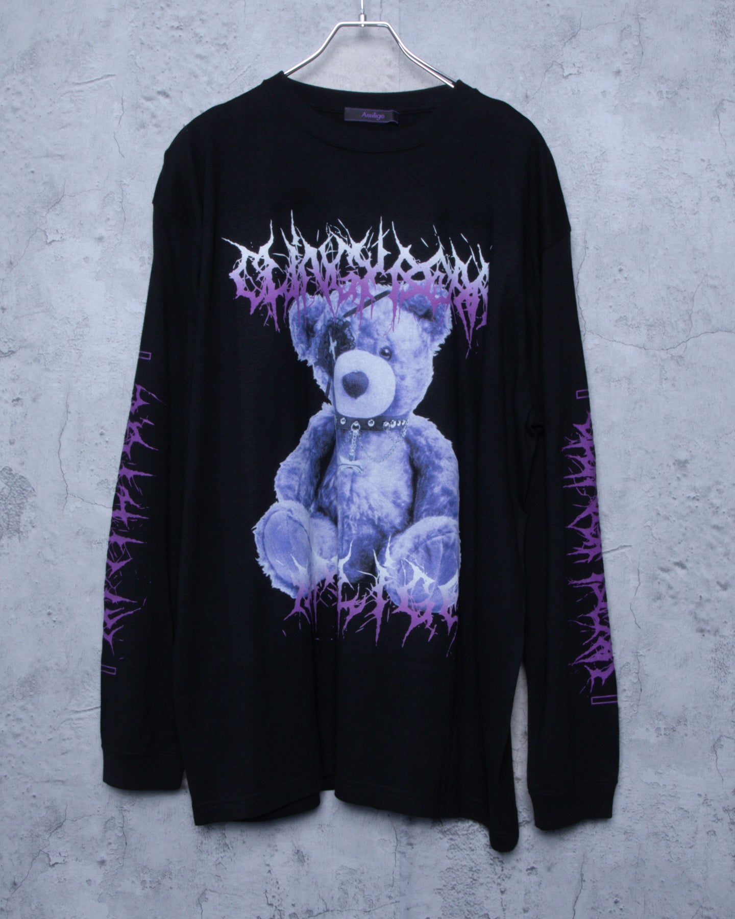 Toxic TeddyプリントロングTシャツ