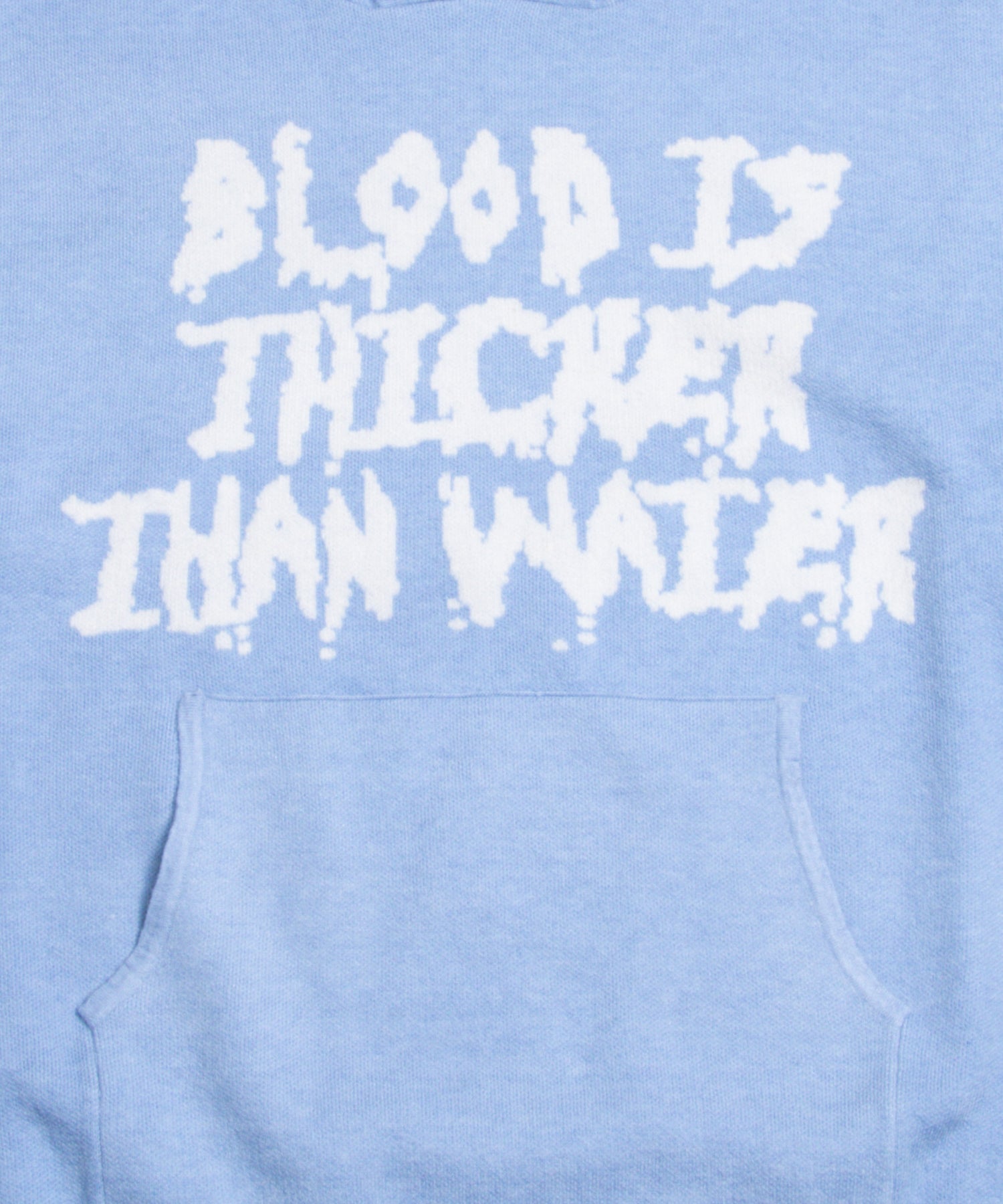 BLOOD IS THICKER THAN WATERパーカーニット