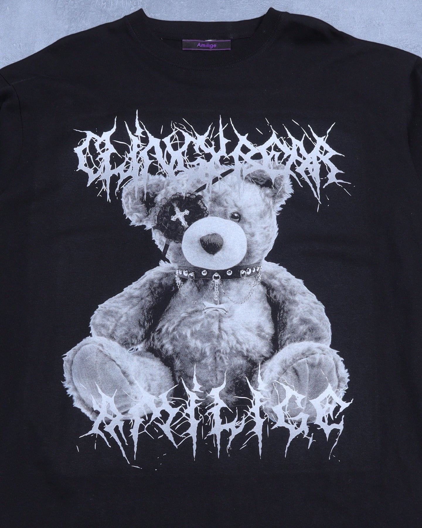 Toxic TeddyプリントロングTシャツ