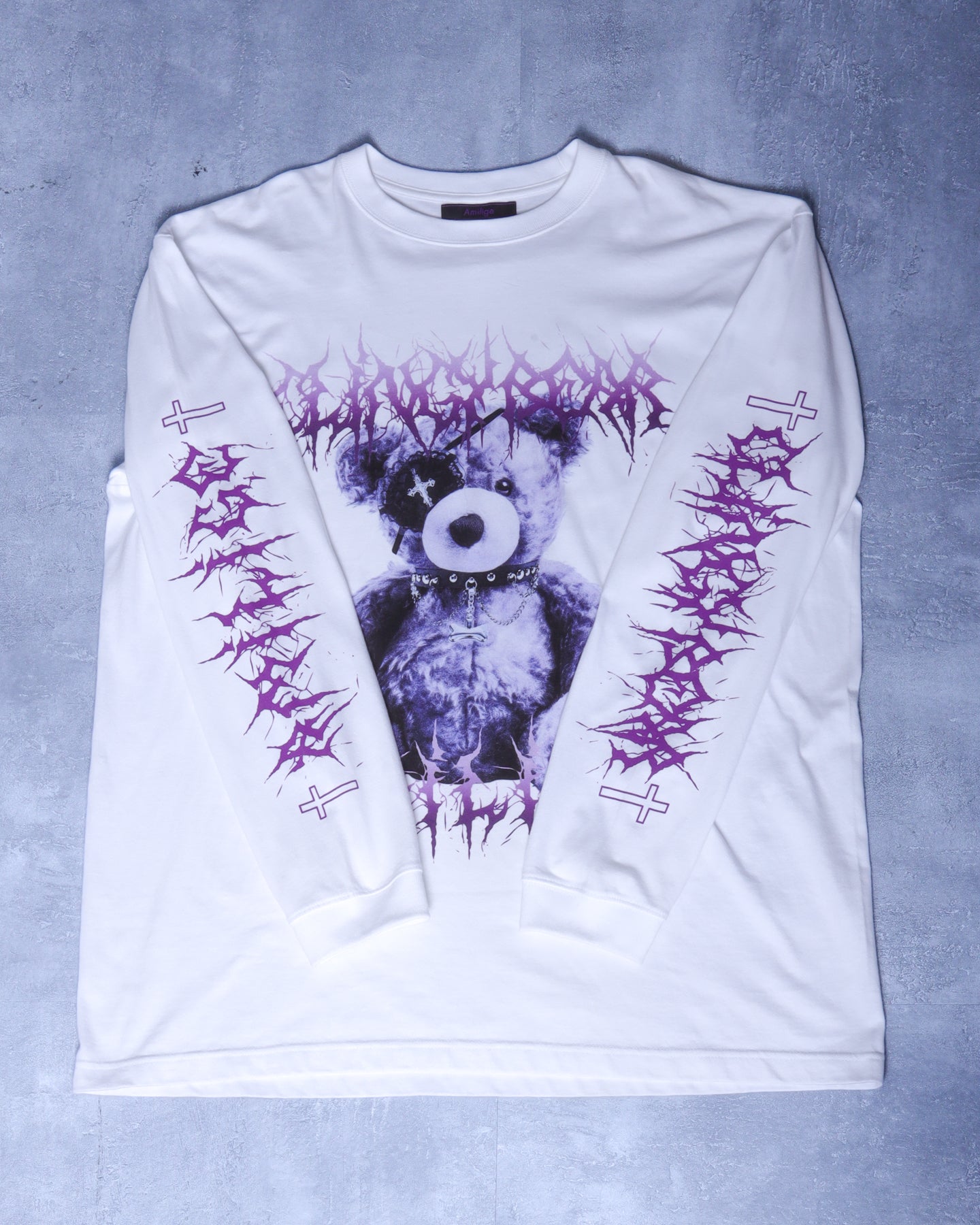 Toxic TeddyプリントロングTシャツ