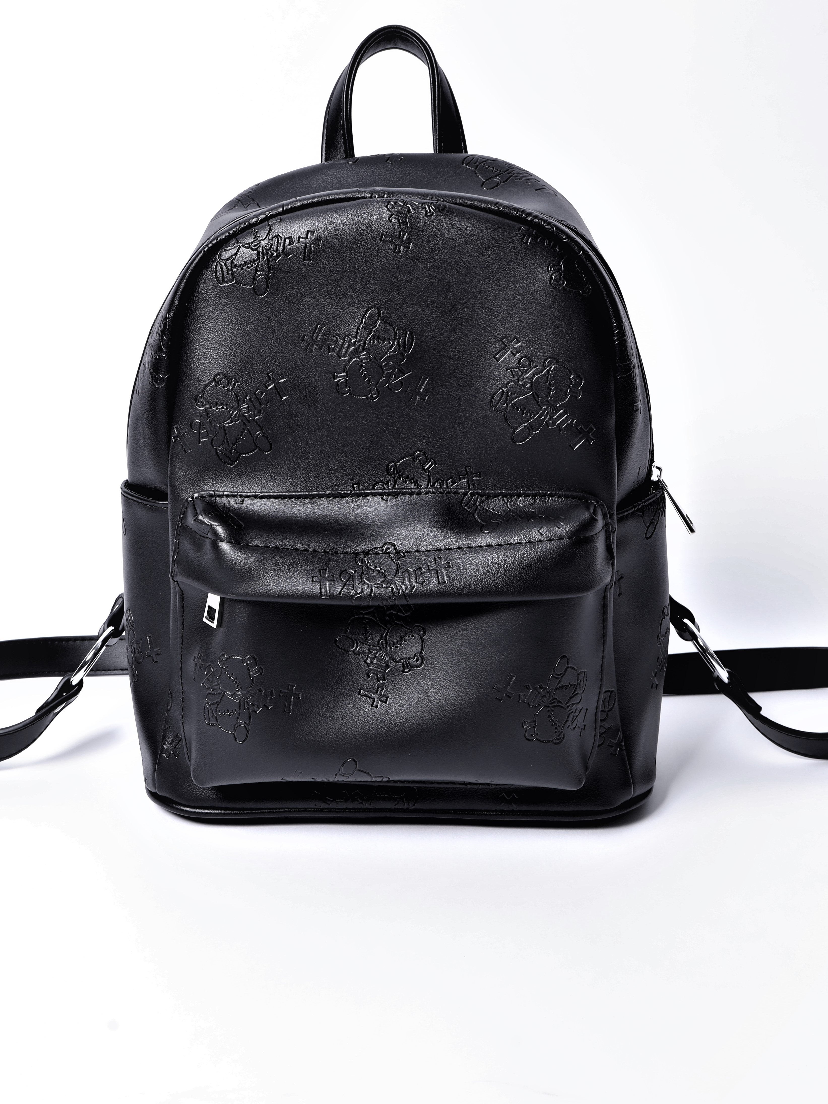 くぎベア型押し総柄リュック