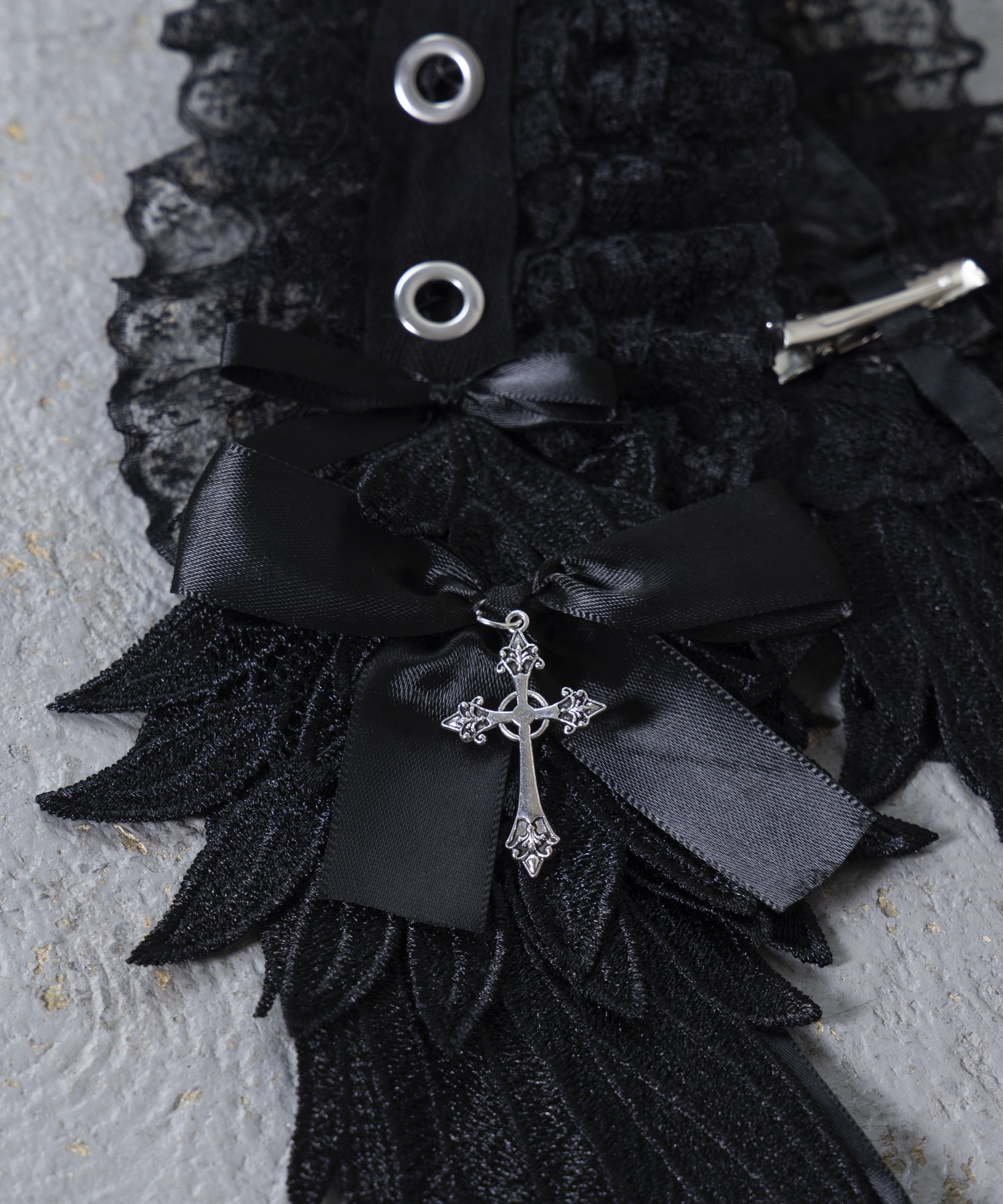 【Asheri-アシェリ-】羽付きリボンレースヘッドドレス