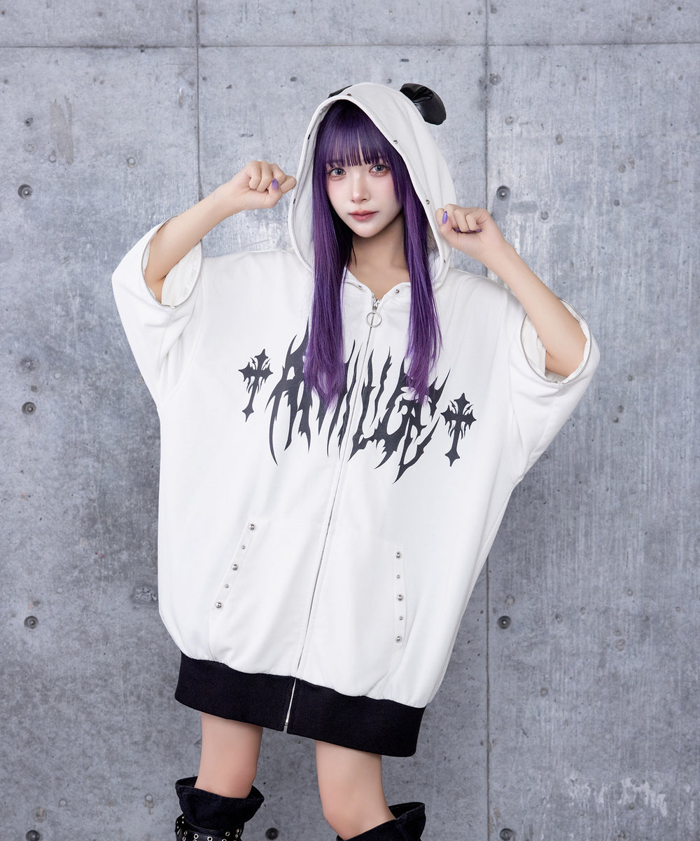クマ耳スタッズ付きパーカー– A AM STUDIO