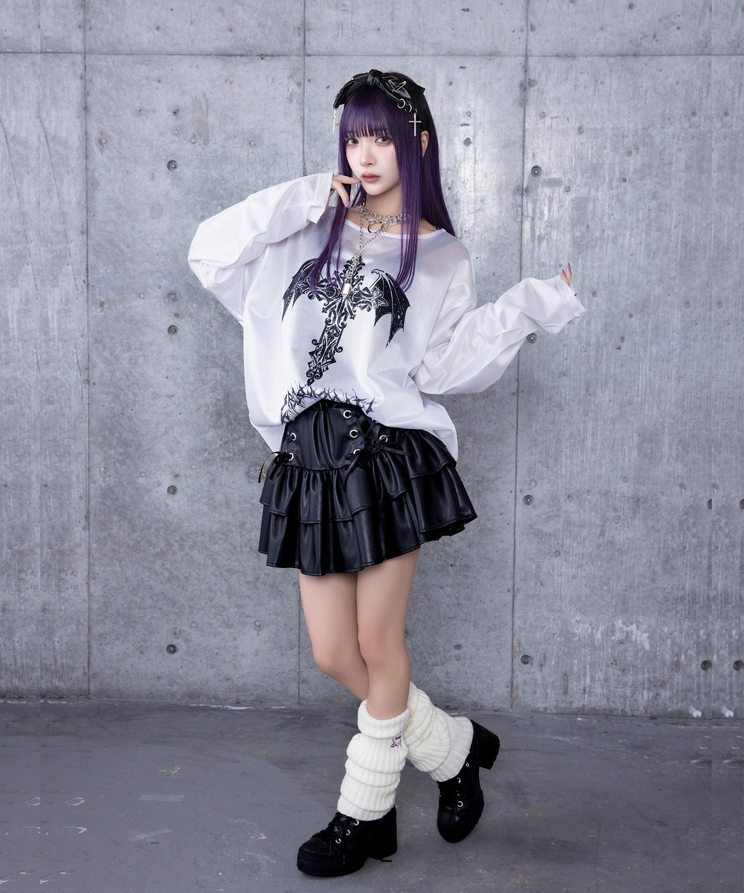 コウモリクロスプリントメッシュロンT