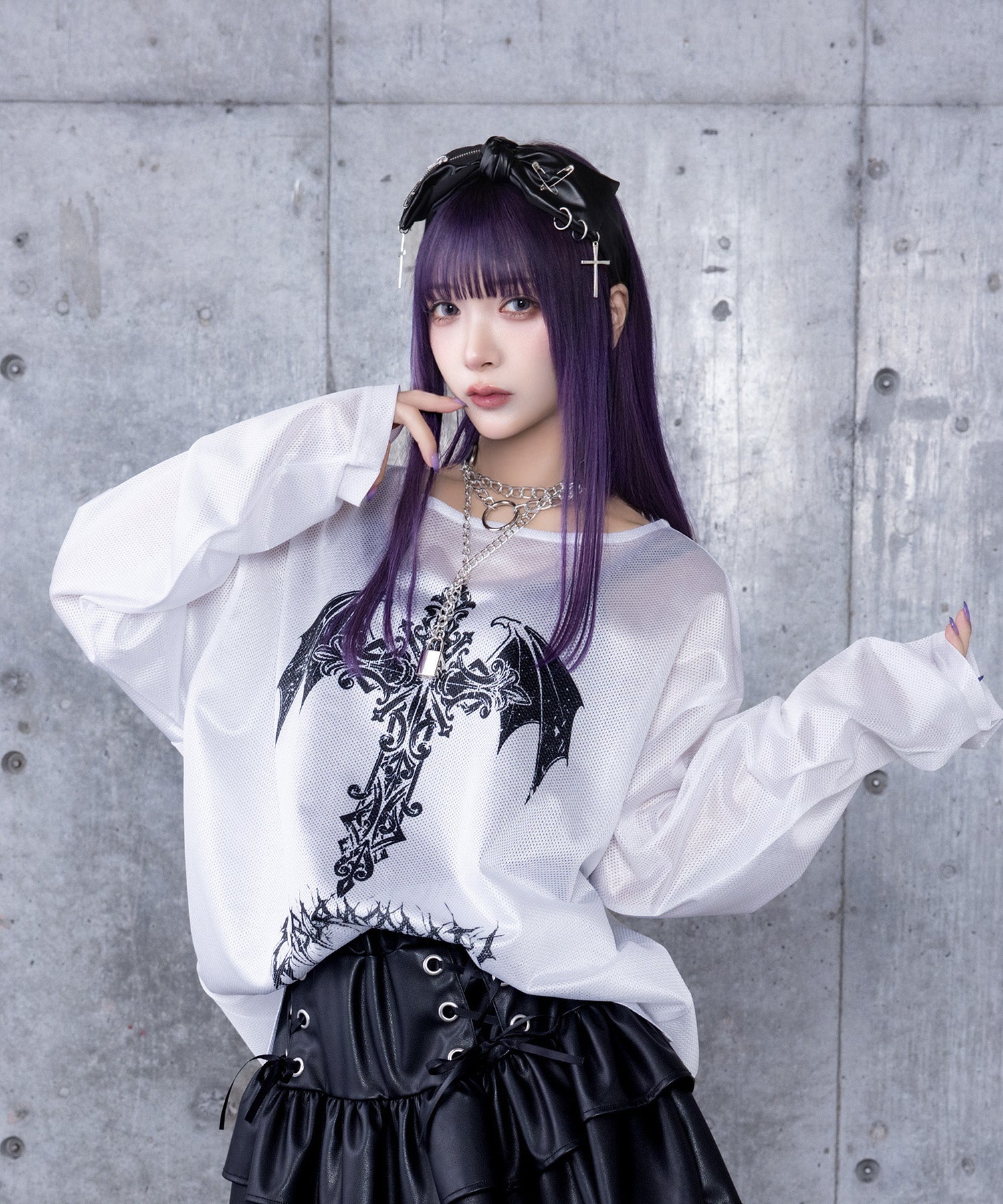 コウモリクロスプリントメッシュロンT