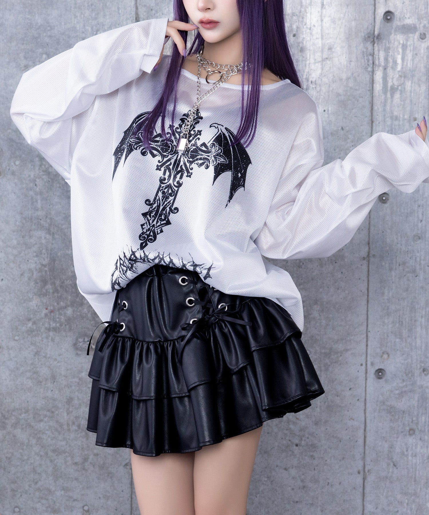 コウモリクロスプリントメッシュロンT