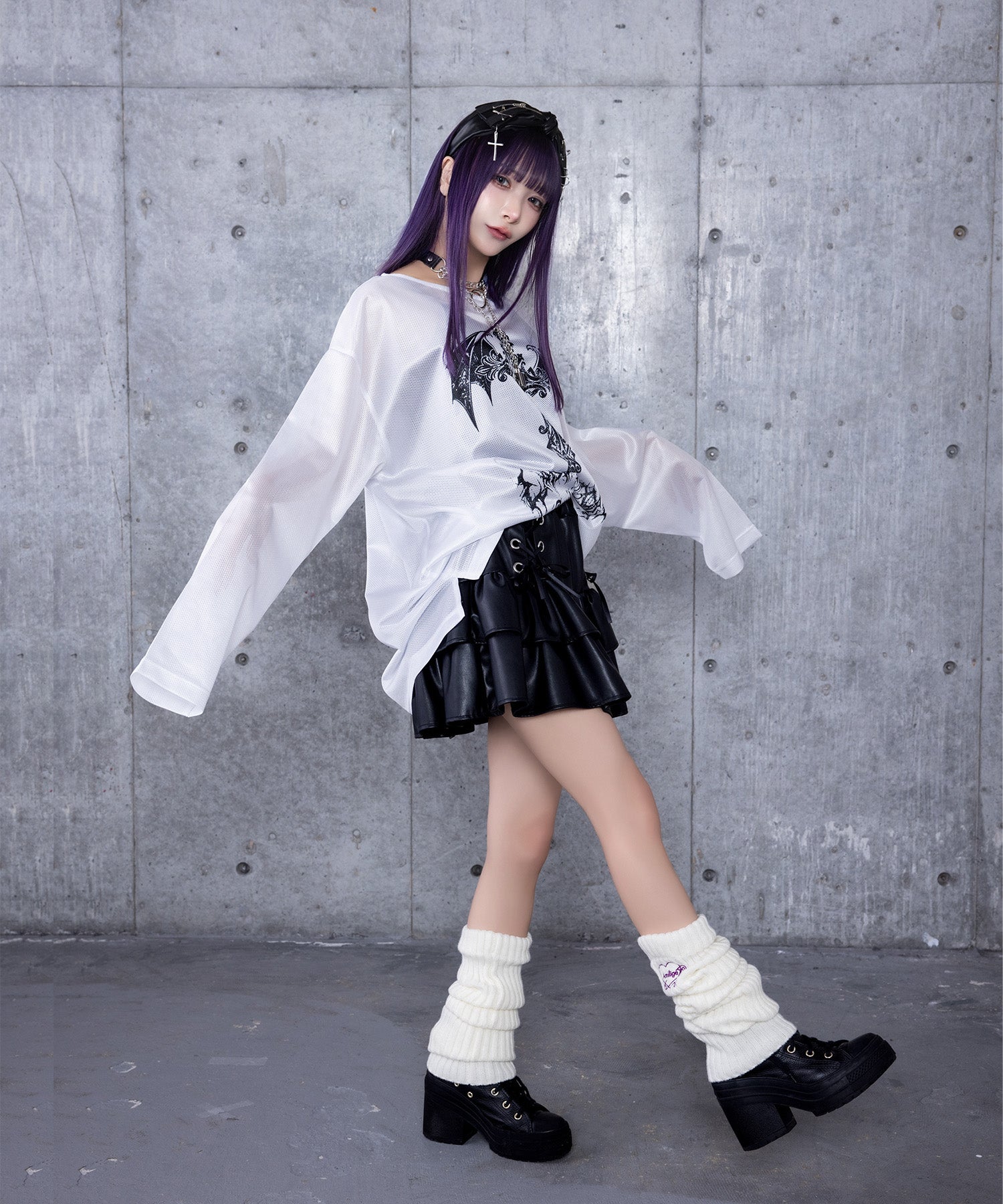 コウモリクロスプリントメッシュロンT