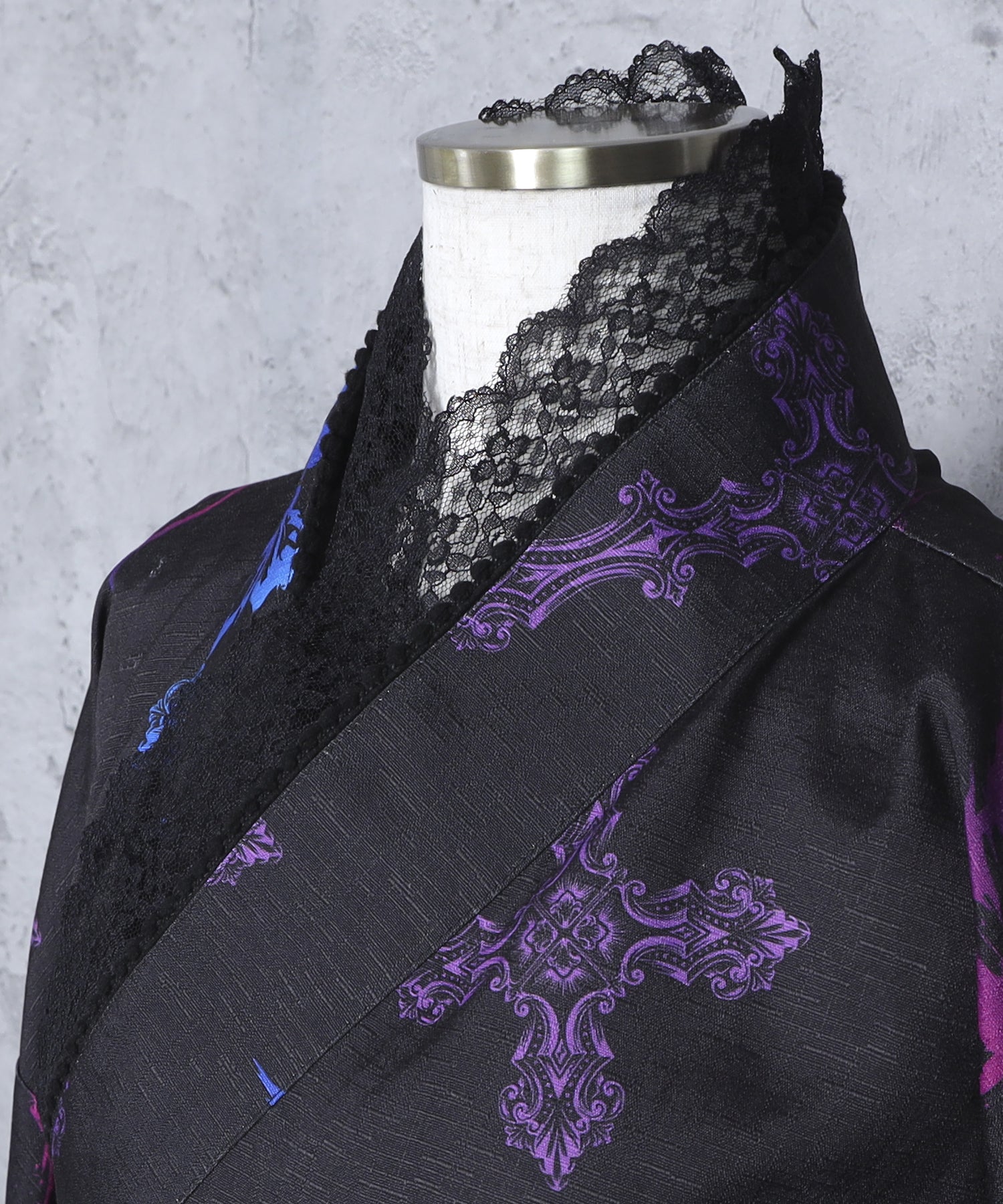 クロス蝶々総柄浴衣ワンピース+帯セット