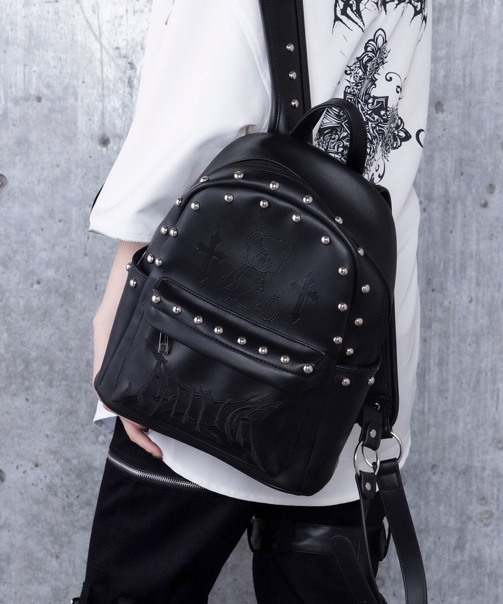 送料込 KILLSTAR 黒ベルベットリュック 新品 未使用　おしゃれロック リュック レディース 通勤 軽量 通学 Lサイズ 40代 50代