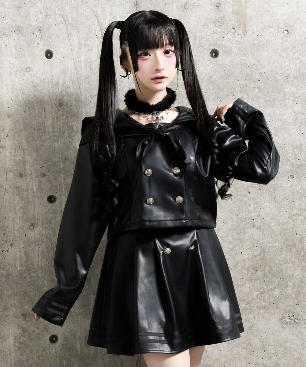 PUレザーセーラーセットアップ– A AM STUDIO