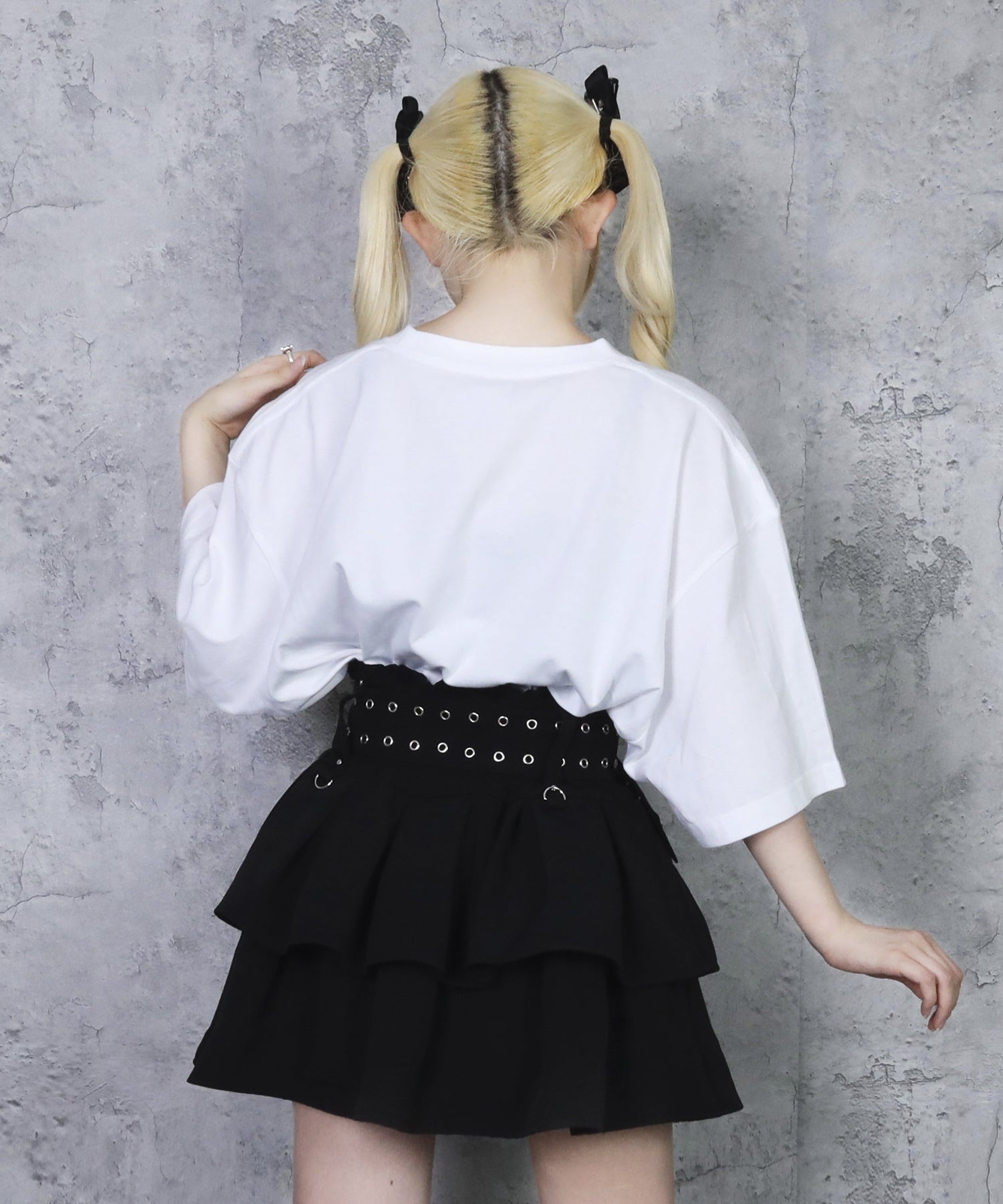 クロス羽箔プリントTシャツ