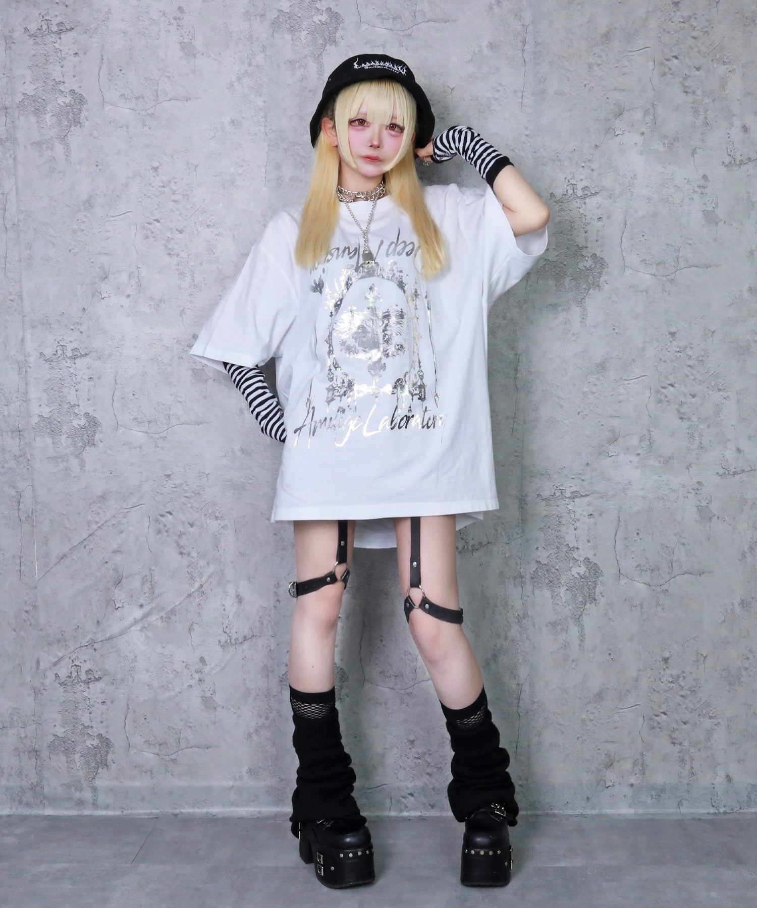 Amilige shelterロゴ刺繍バケットハット