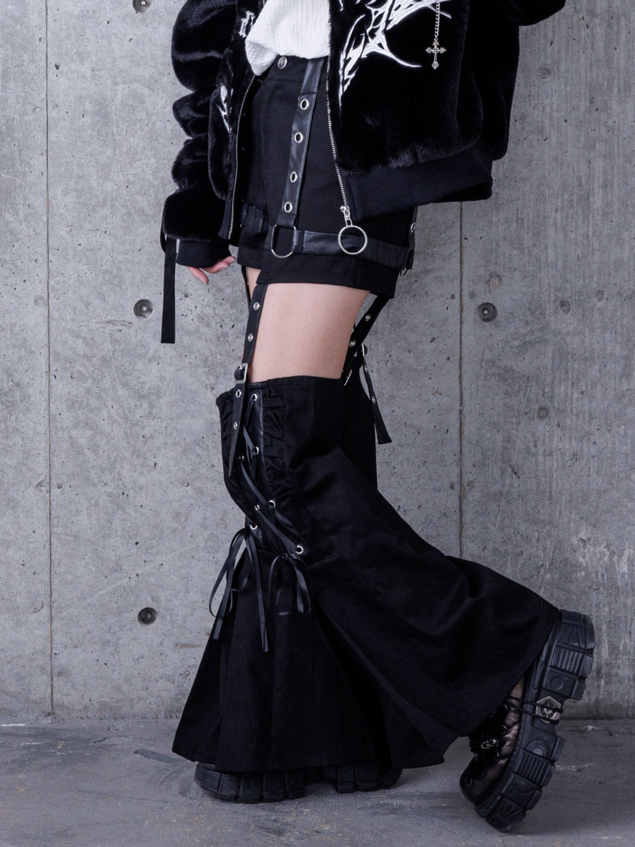 レースアップレッグウォーマー付きショートパンツ– A AM STUDIO