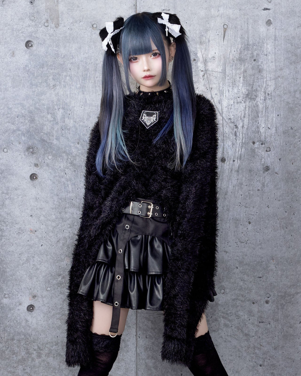 Amilige ワッペン付き短丈シャギーニット ワッペン付き短丈シャギーニット– A AM STUDIO