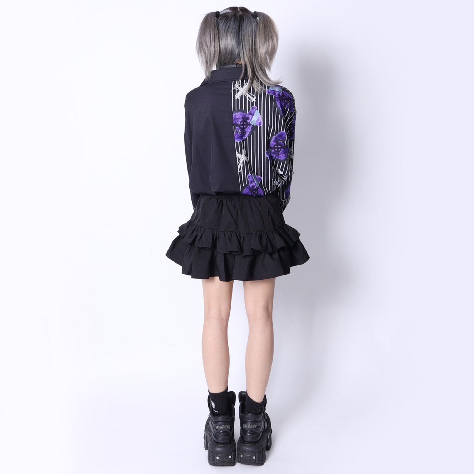 コルセット風フリルスカート