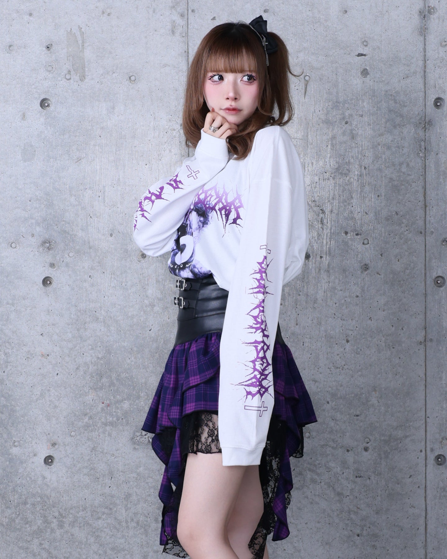 Toxic TeddyプリントロングTシャツ