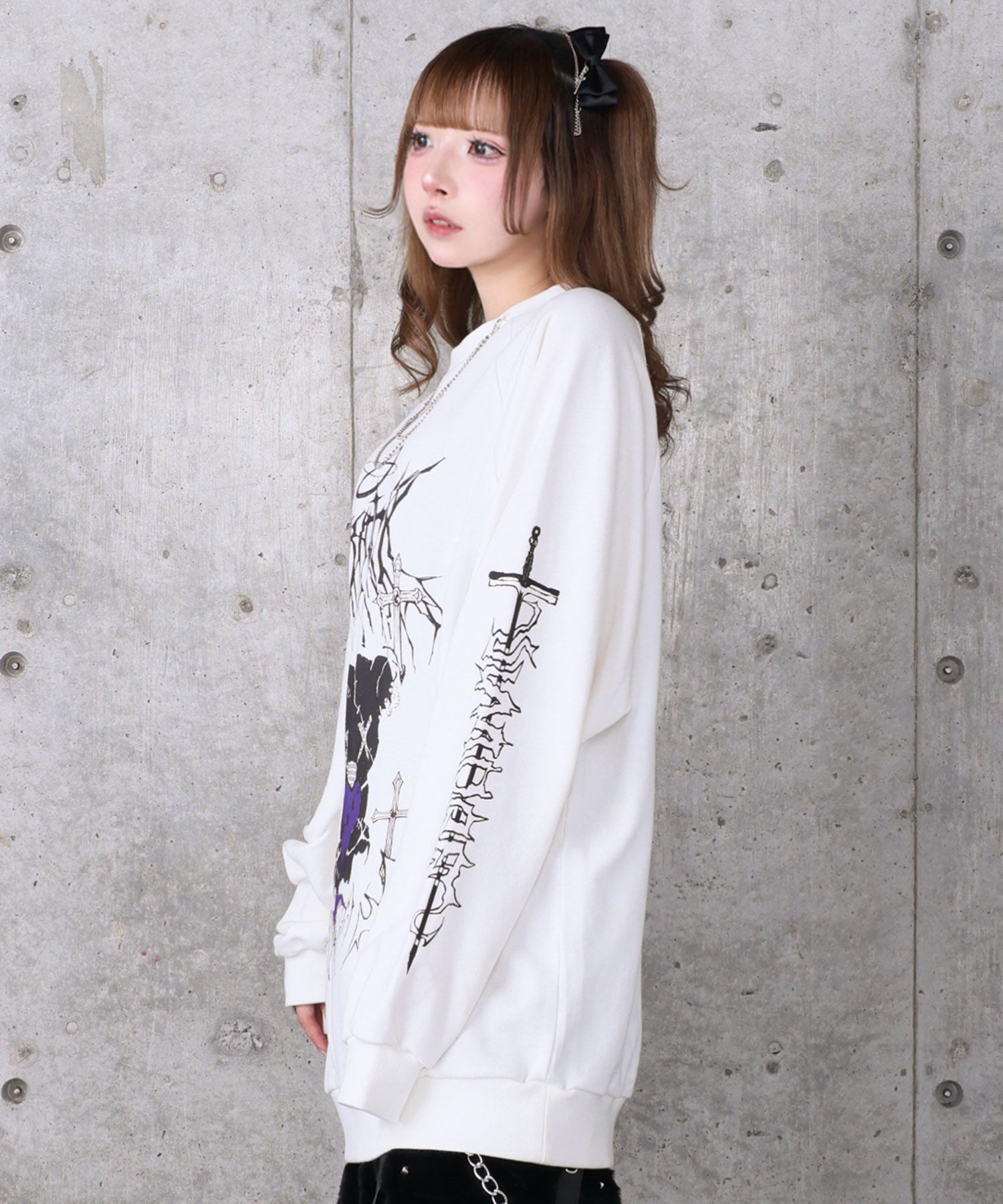 Bear  who lost loveプリントスウェット