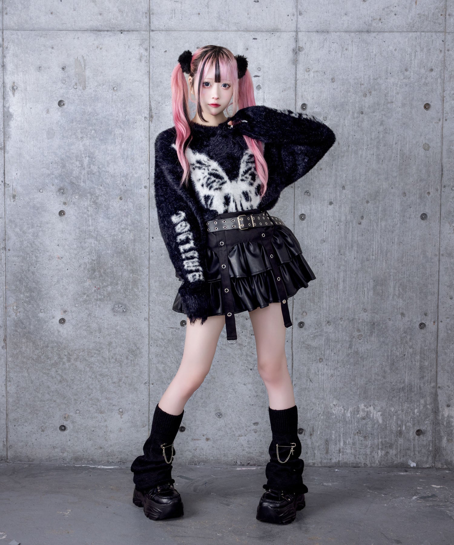 バタフライジャカードシャギーニット