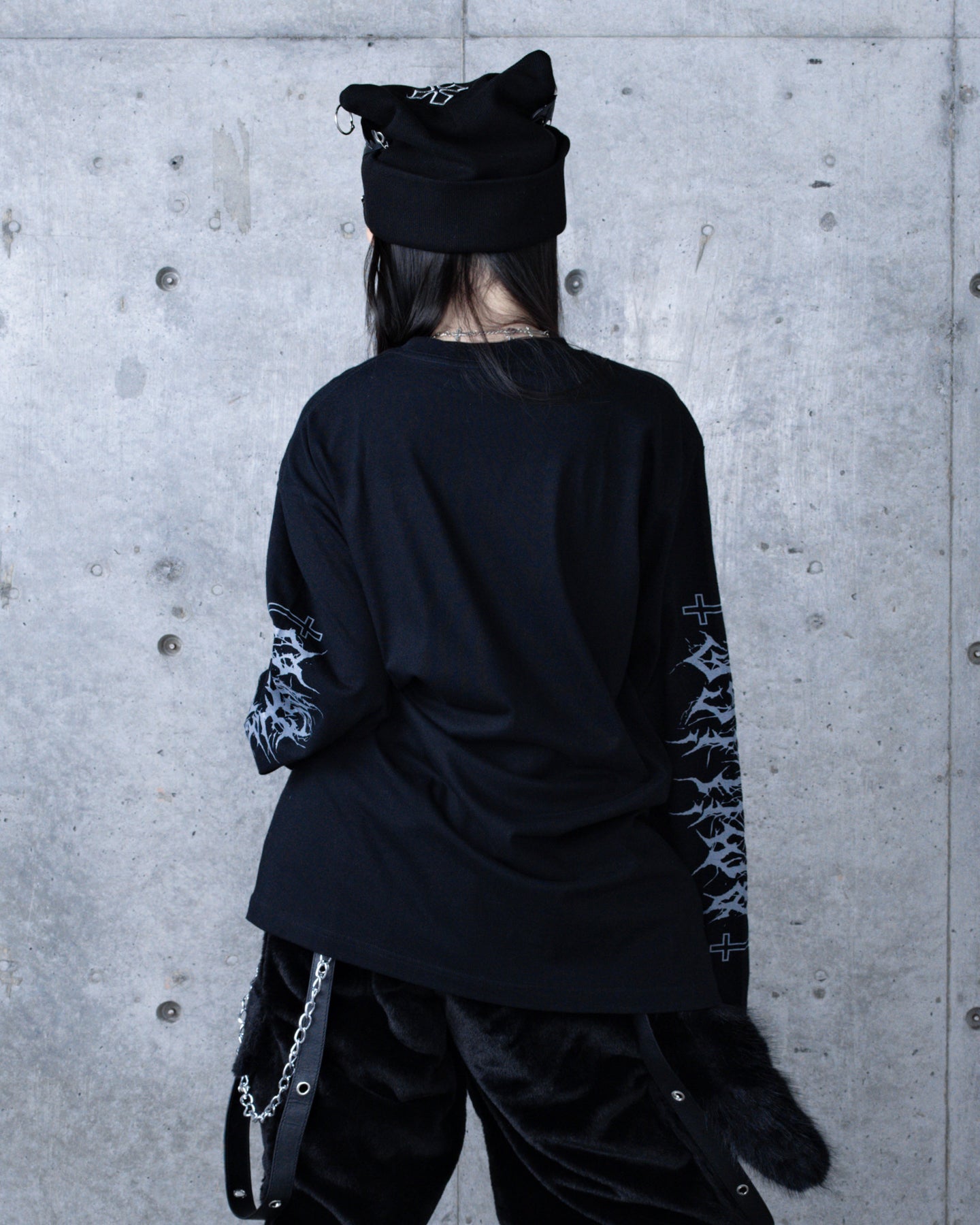 Toxic TeddyプリントロングTシャツ